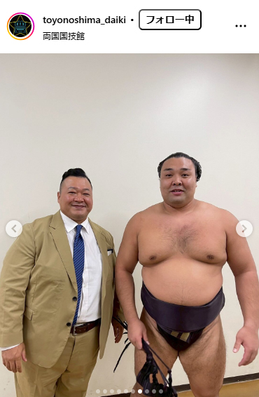 豊ノ島のインスタグラムから