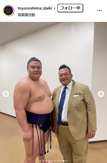 豊ノ島のインスタグラムから