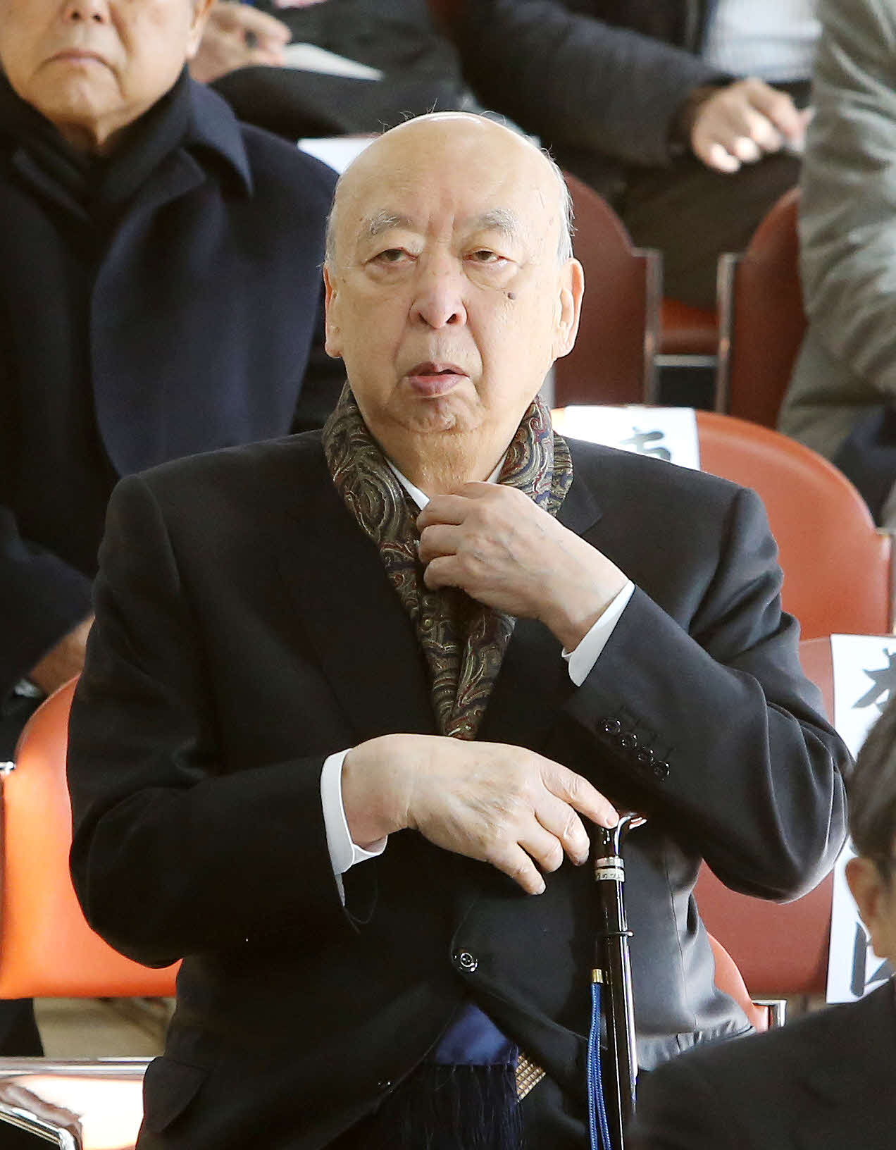 稽古総見に出席した元横審の海老沢勝二氏＝2020年1月6日