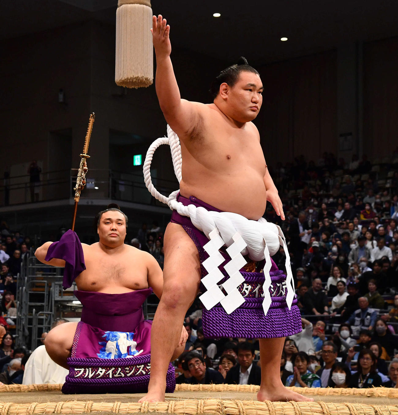 土俵入りを行う豊昇龍（撮影・岩下翔太）
