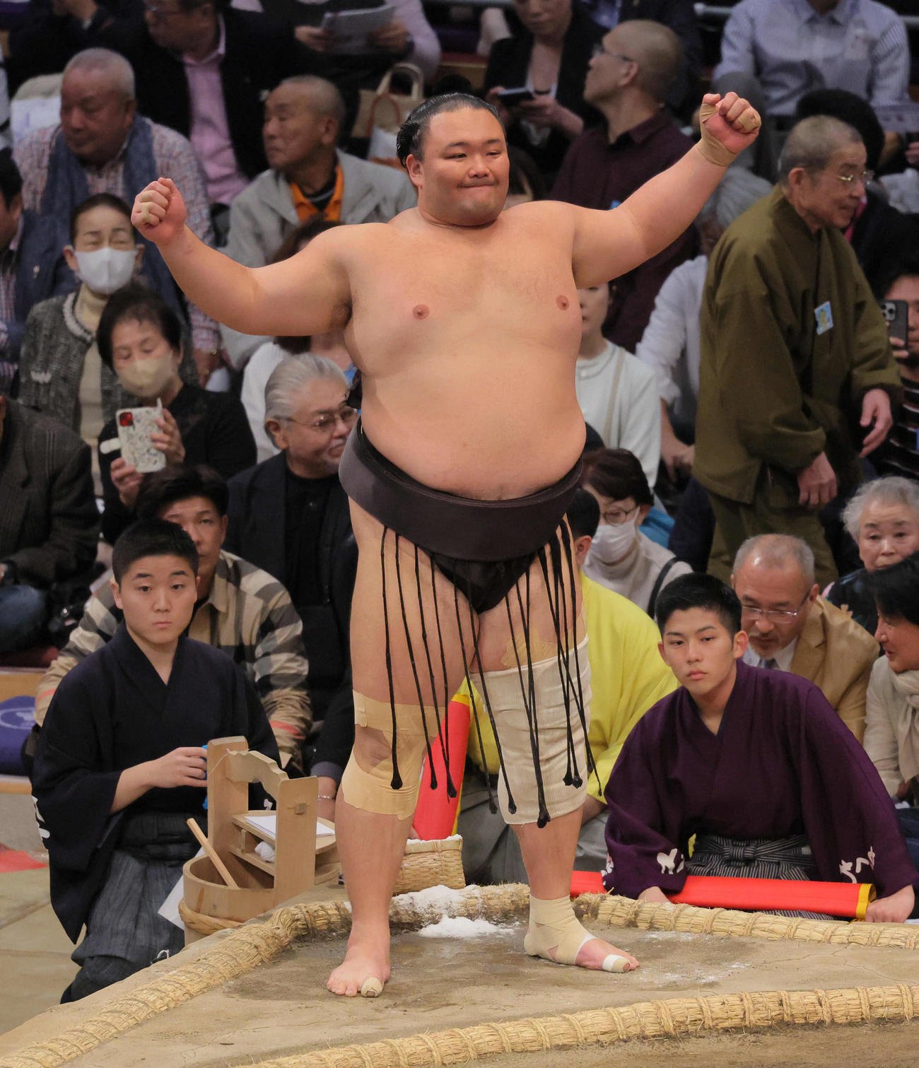 久々の幕内での登場となった朝乃山（撮影・宮崎幸一）