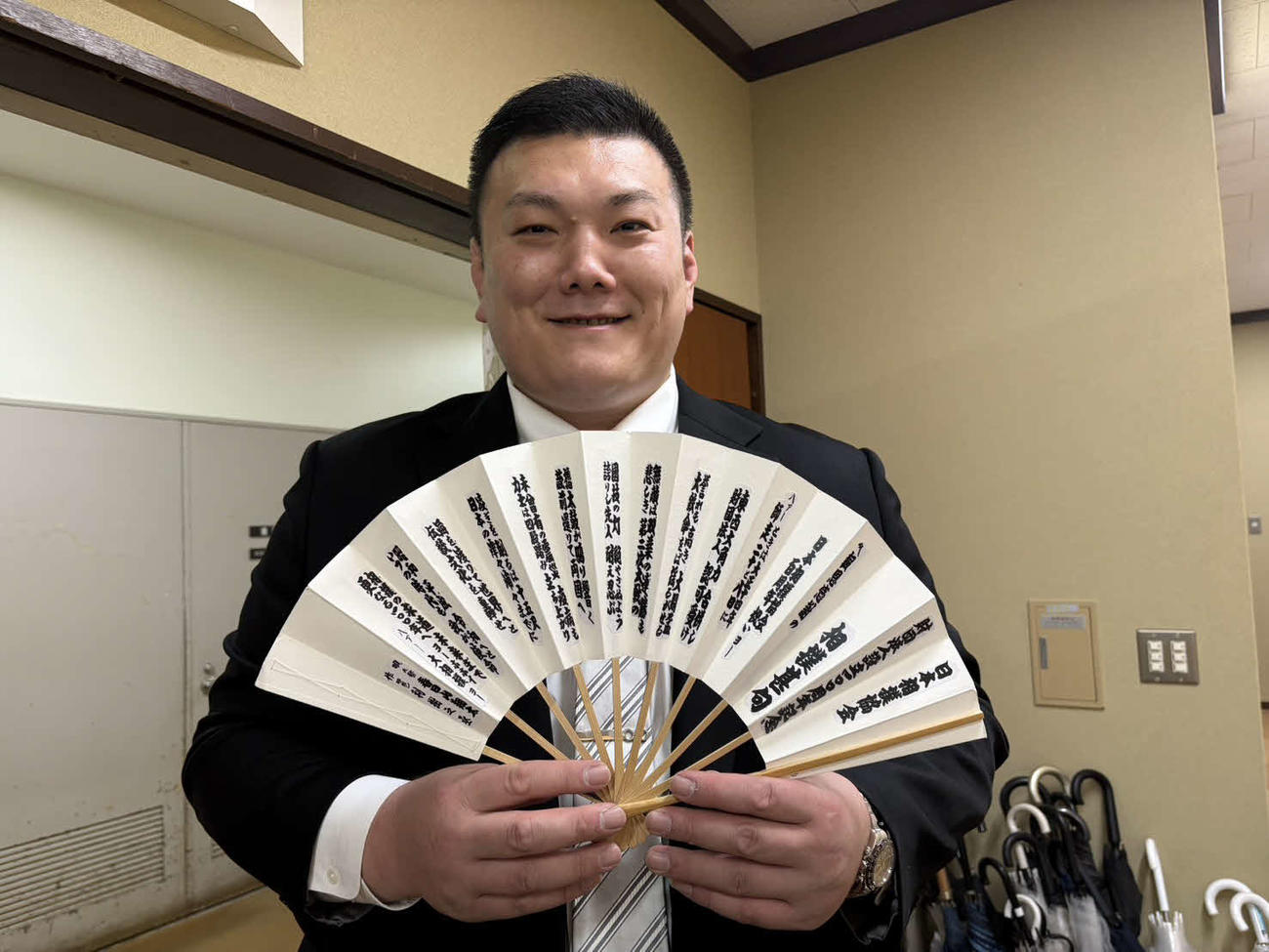 相撲甚句を歌った春日山親方（元関脇勢）