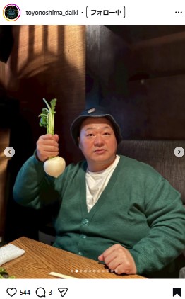 豊ノ島のインスタグラムから