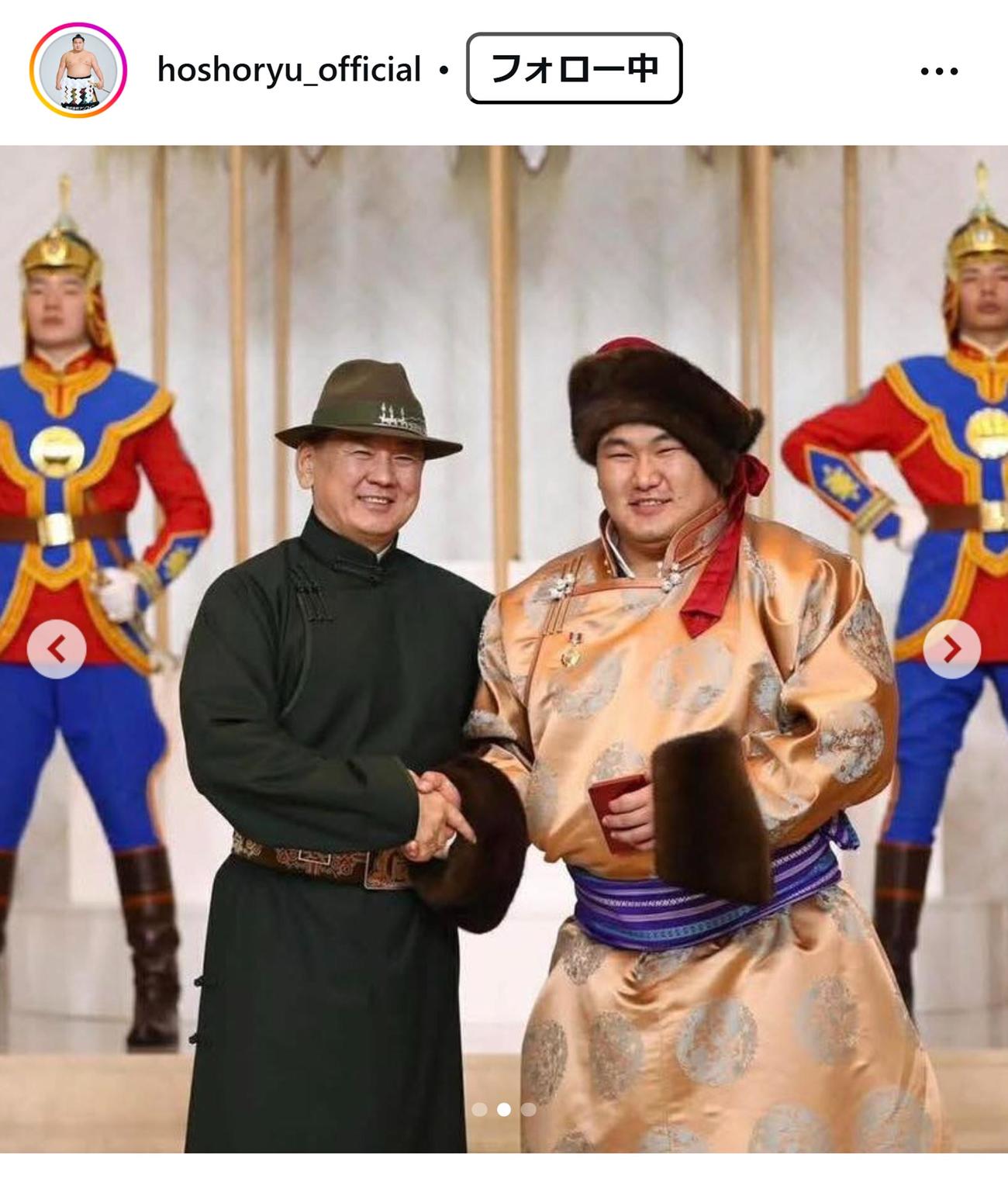 豊昇龍のインスタグラムから