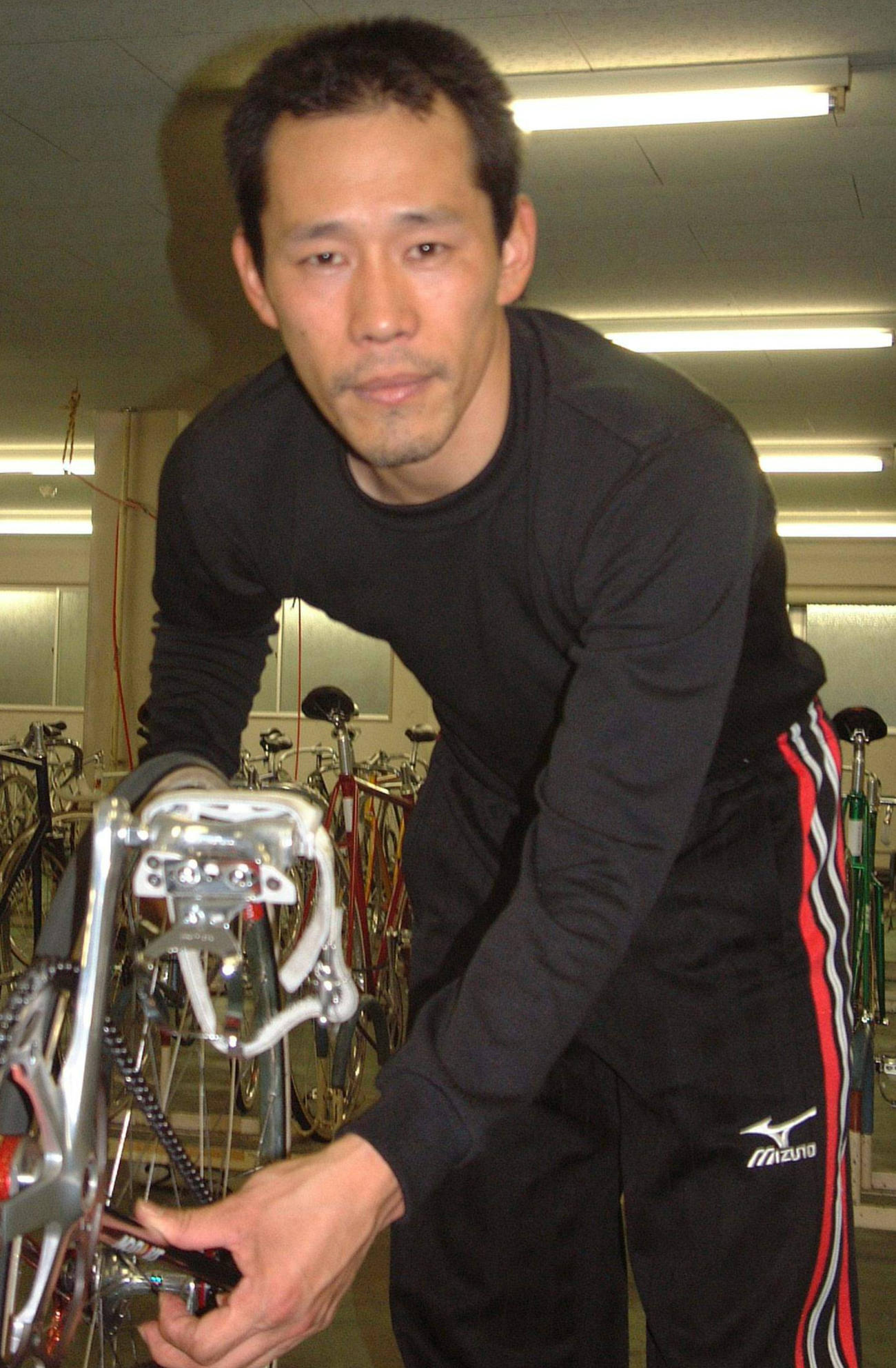 競輪で元S級の森内章之さん（2002年撮影）