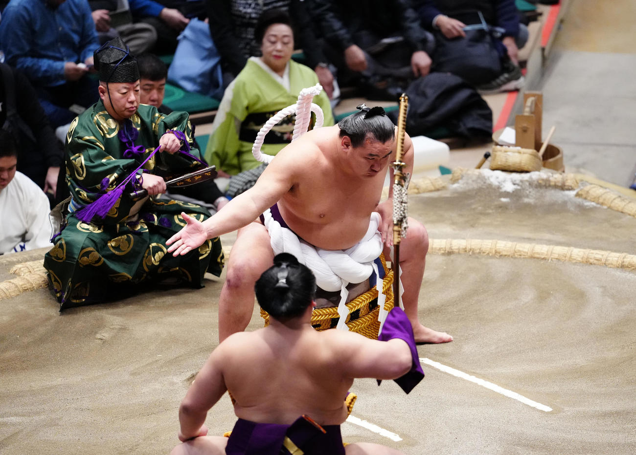 土俵入りする豊昇龍（撮影・鈴木みどり）