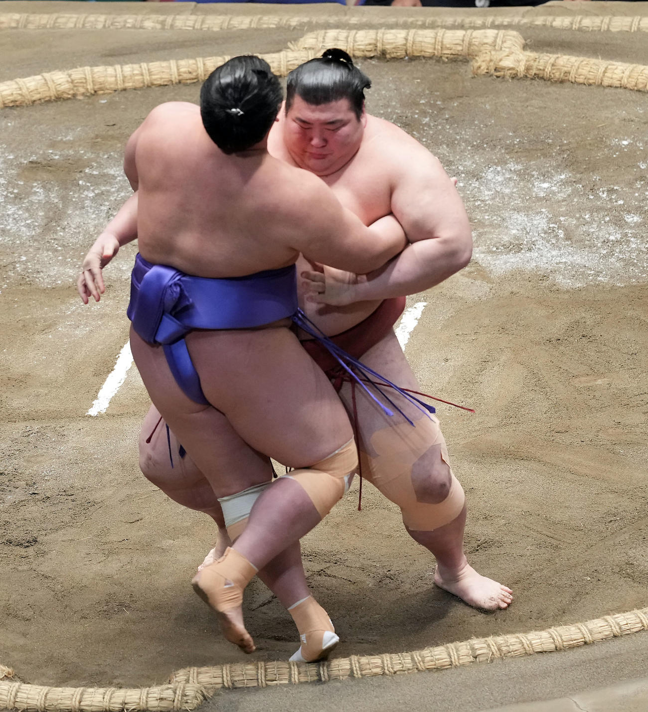 欧勝海に寄り切りで勝った熱海富士（撮影・たえ見朱実）