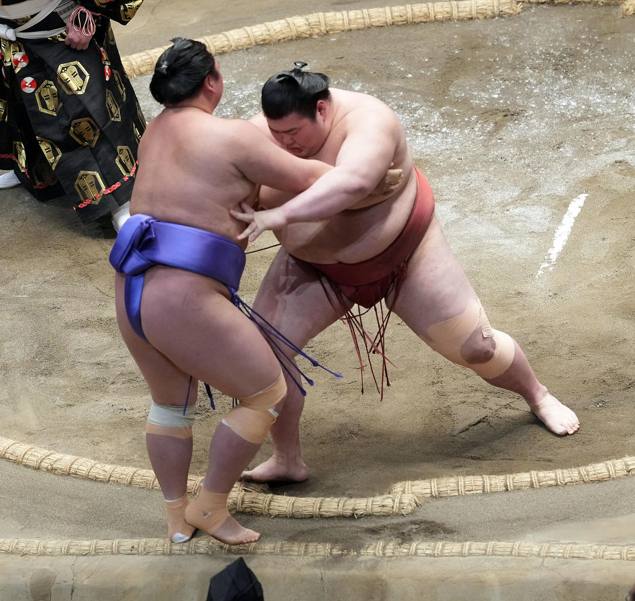 欧勝海に寄り切りで勝った熱海富士（撮影・たえ見朱実）