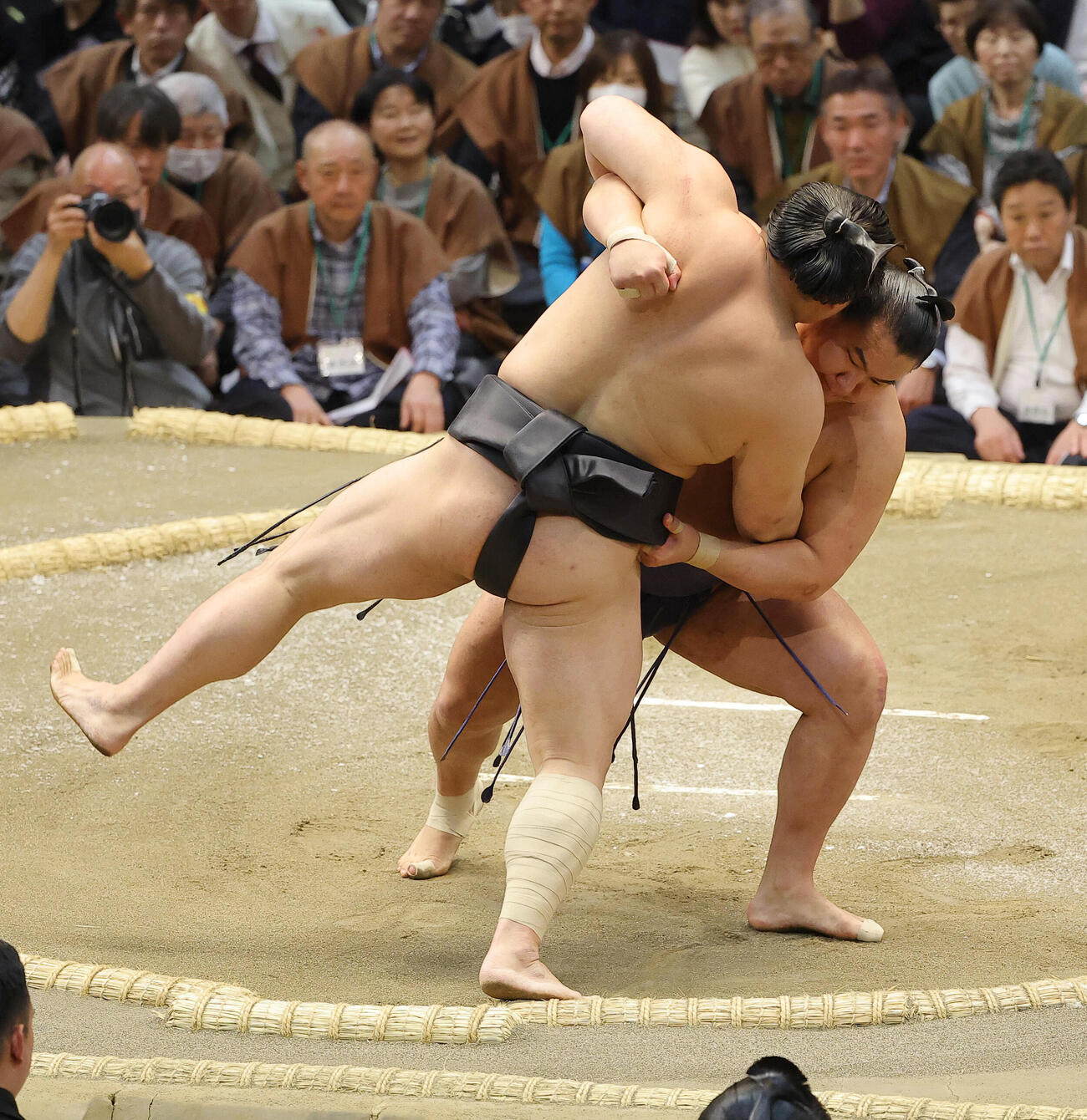 大相撲春場所10日目　豊昇龍は若元春を寄り倒しで破る（撮影・上田博志）