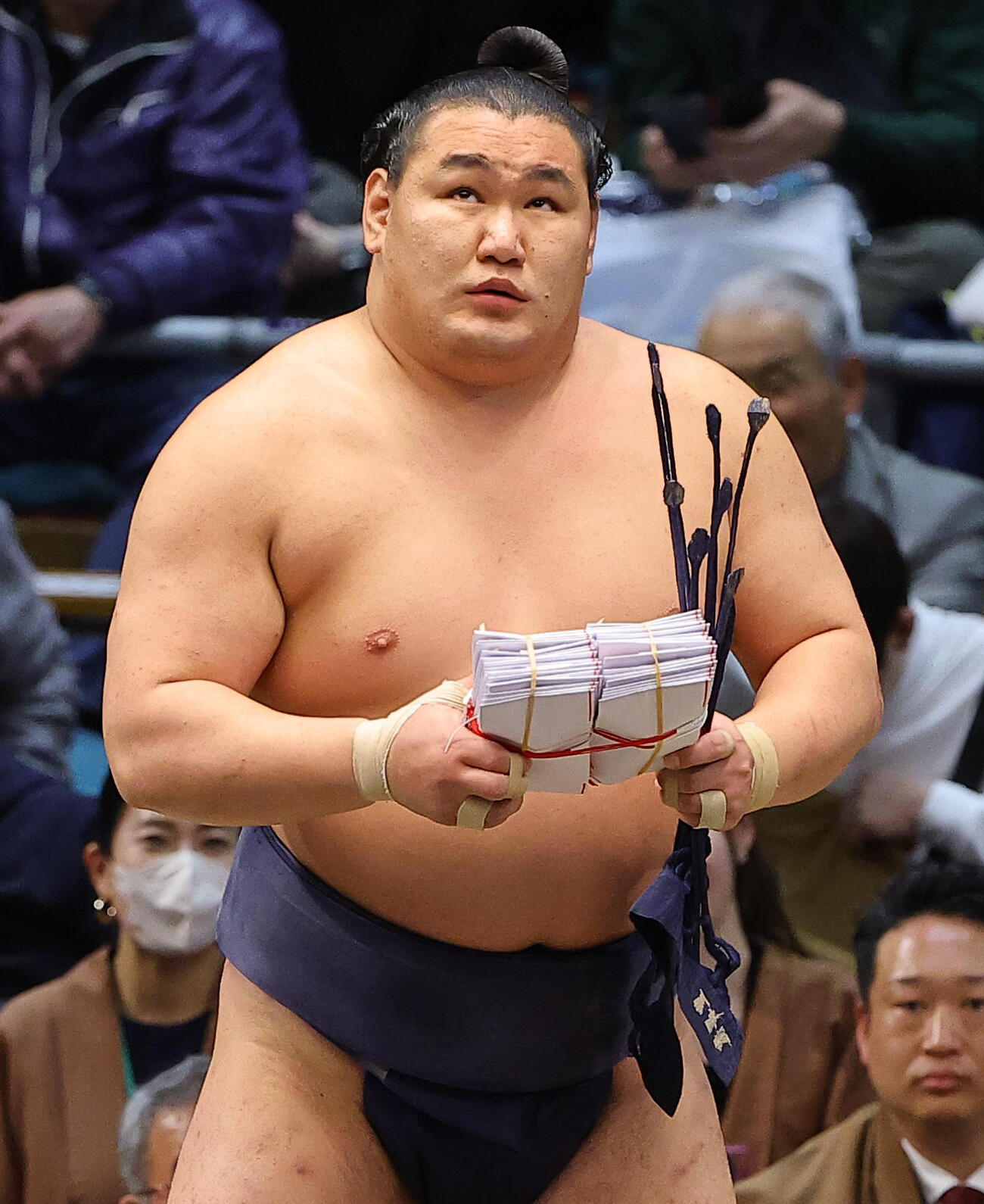 高安に勝利した豊昇龍（撮影・上田博志）