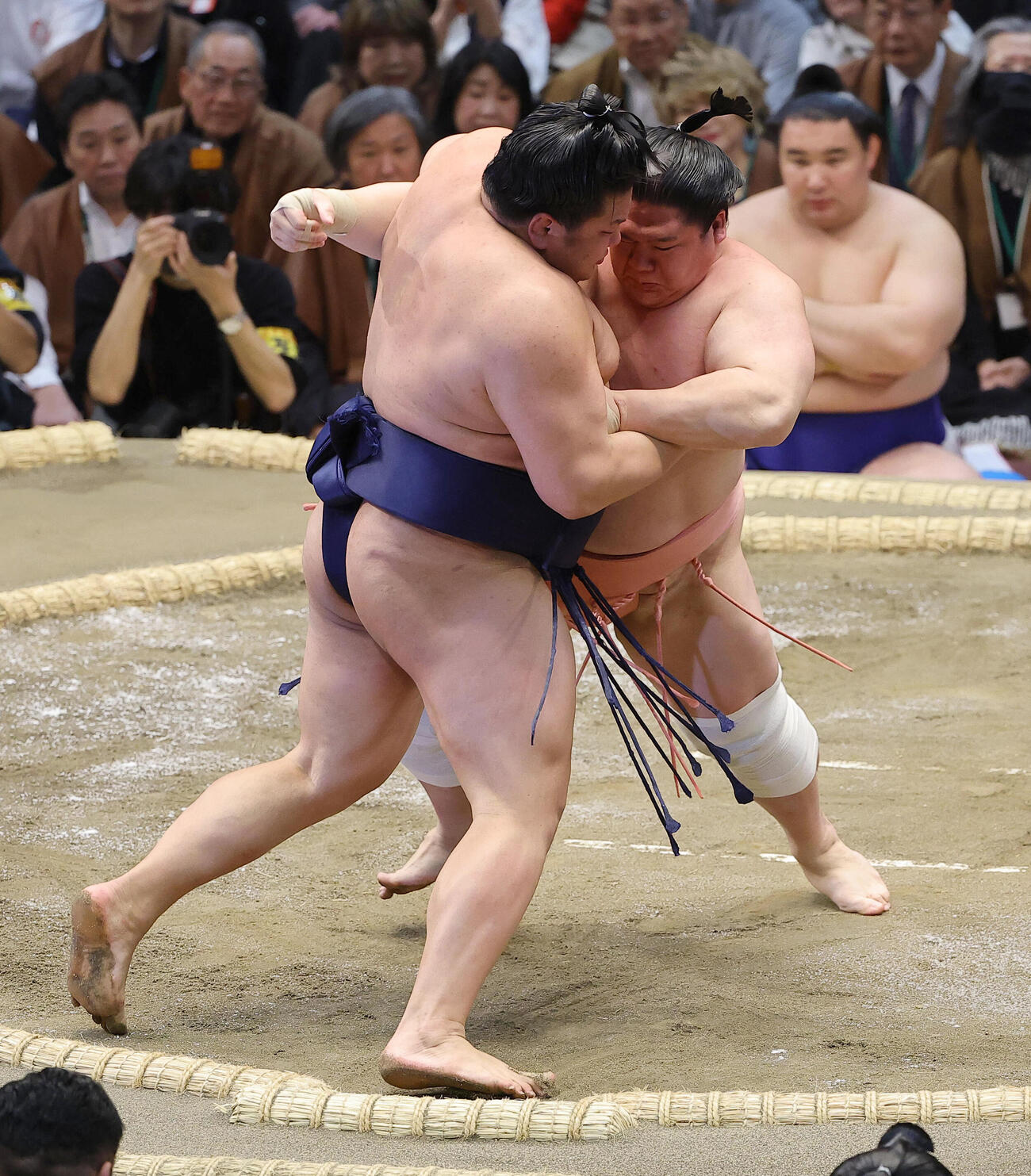 大相撲春場所11日目　宇良は朝白龍を寄り切りで破る（撮影・上田博志）
