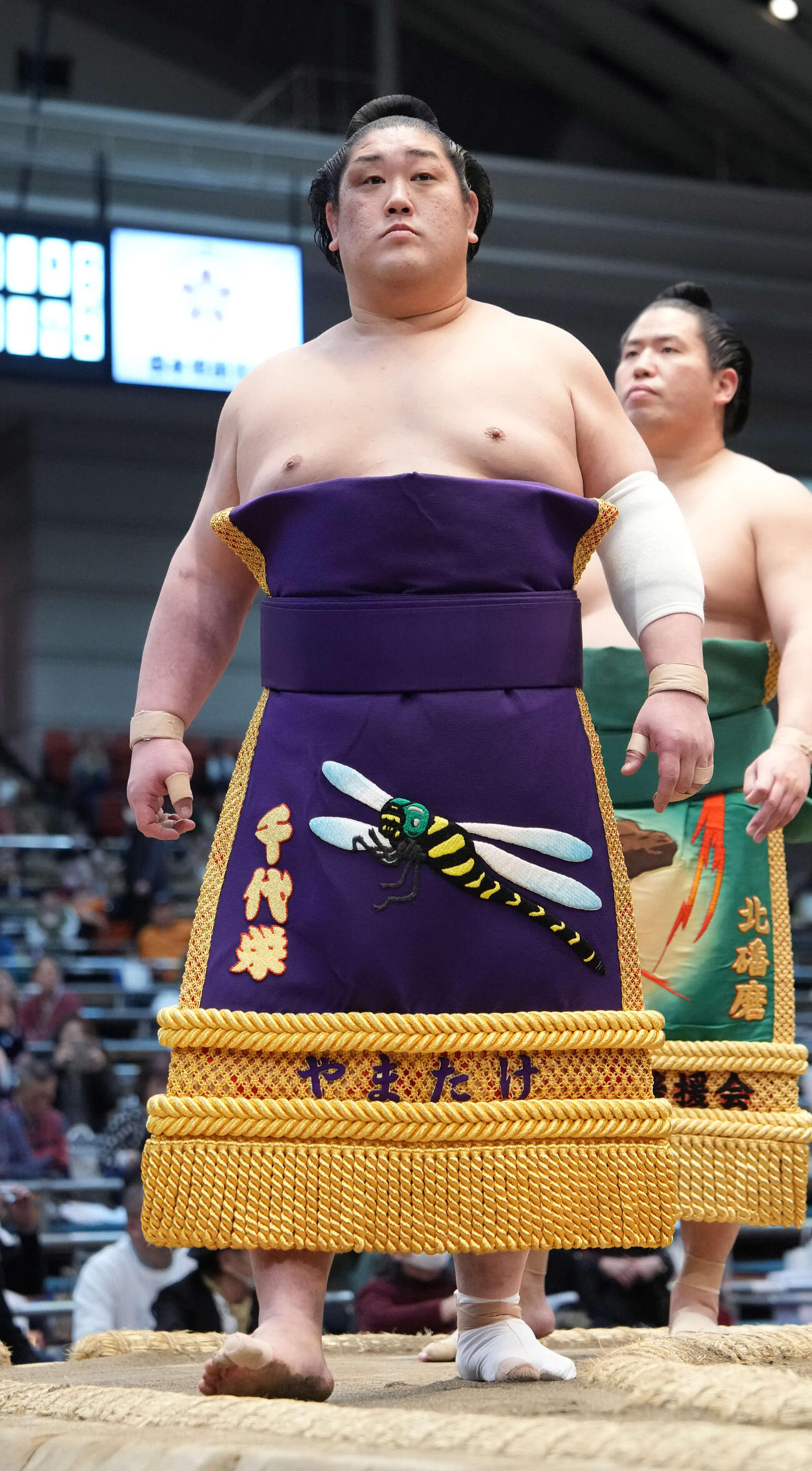 十両土俵入りに臨む千代栄（2024年3月撮影）