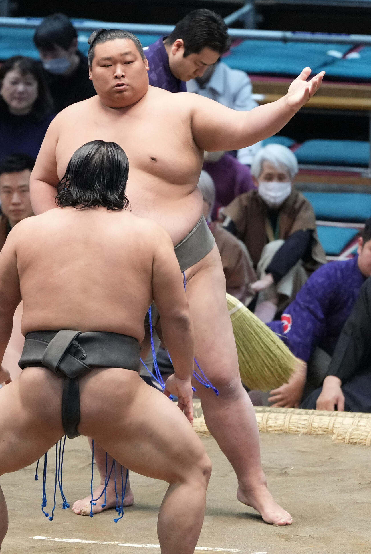 三段目の優勝決定戦に進んだ豊雅将（撮影・小沢裕）