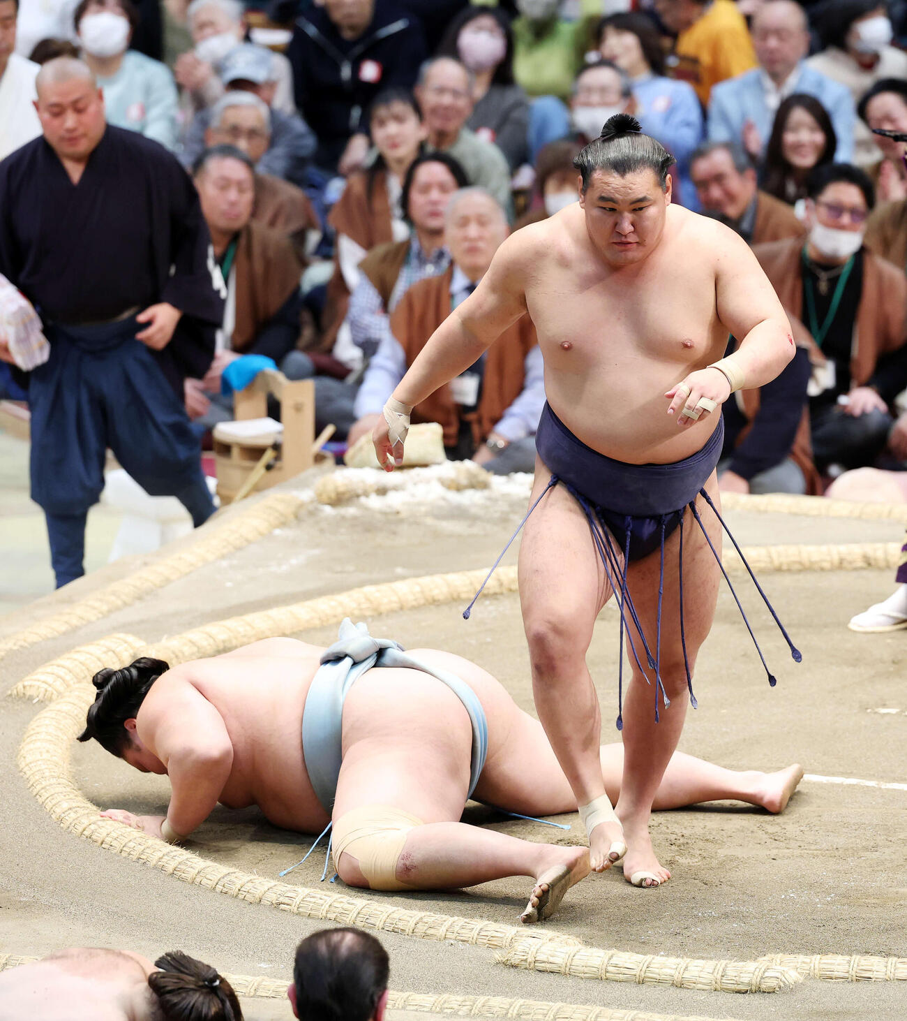 2026年3月20日、琴勝峰（下）をはたき込みで破った豊昇龍