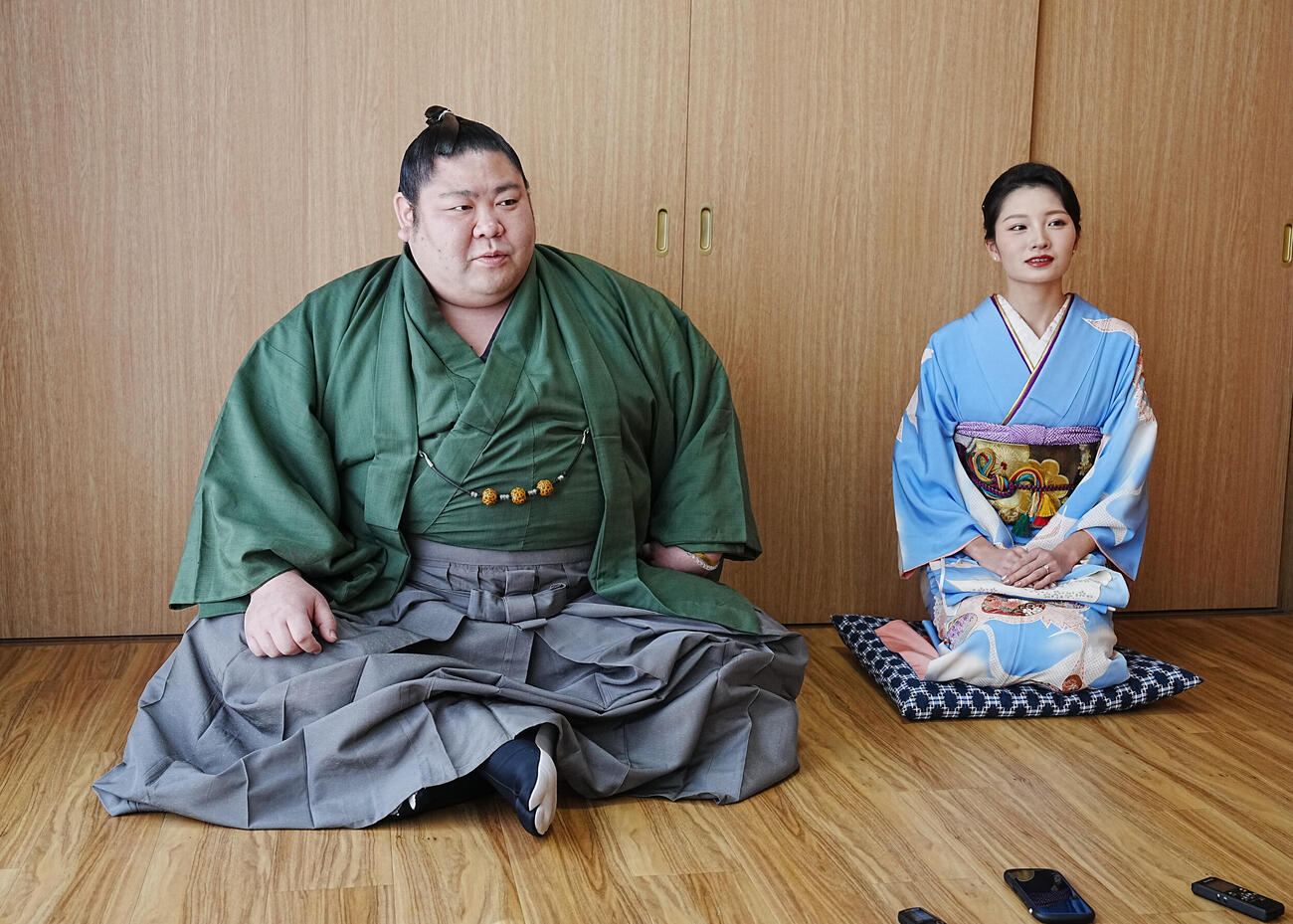 剣翔と婚約者の祐華さん（2026年1月撮影）