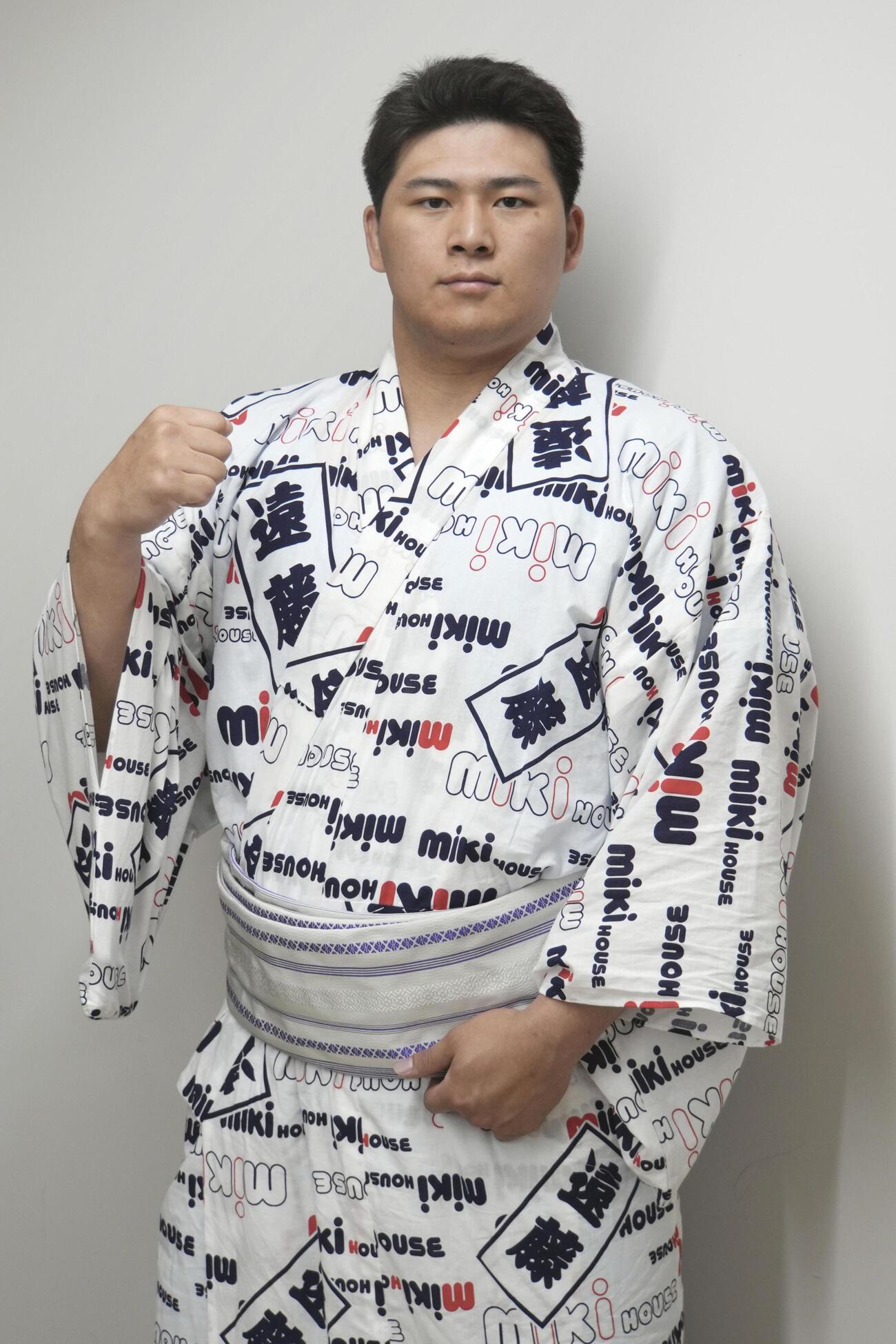 新弟子検査を受けた追手風部屋の大森康弘＝1日、東京・両国国技館