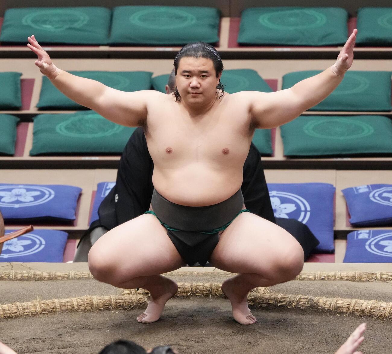 大相撲夏場所13日目　序ノ口優勝の白月狼（撮影・小沢裕）＝2026年5月22日