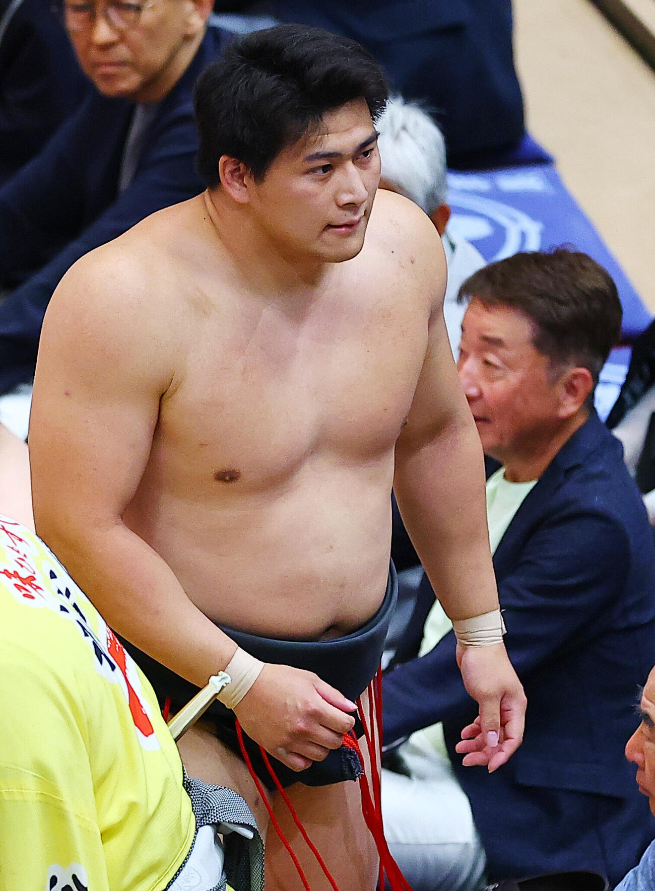 幕下優勝決定戦の1回戦で碇潟に敗れた大森（撮影・野上伸悟）