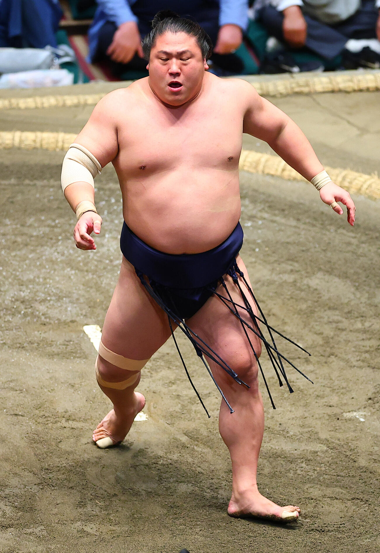 大相撲5月場所千秋楽　優勝決定戦で霧島を破り優勝した若隆景（撮影・野上伸悟）＝2026年5月24日