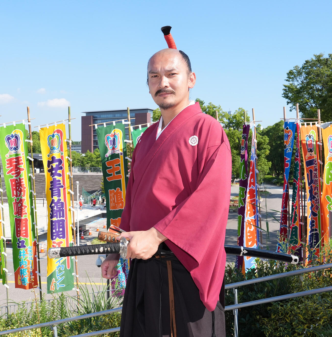 名古屋おもてなし武将隊の織田信長（撮影・森本幸一）