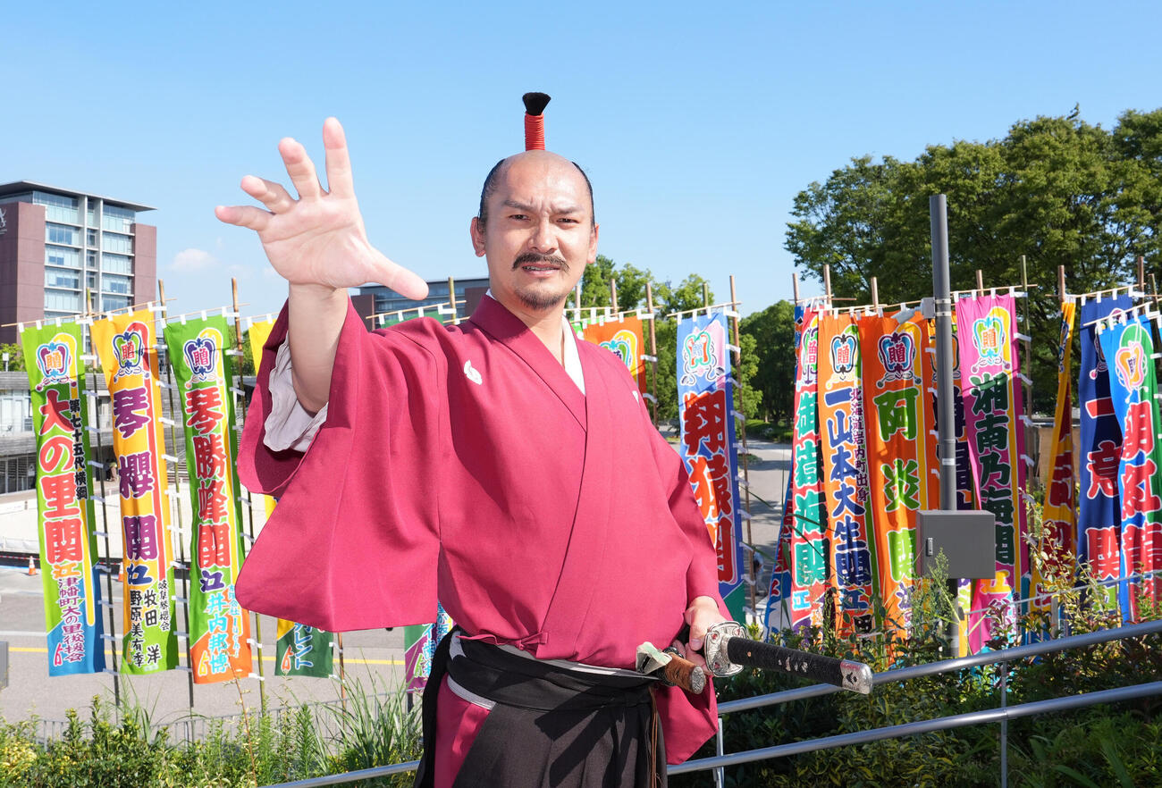 名古屋おもてなし武将隊の織田信長（撮影・森本幸一）