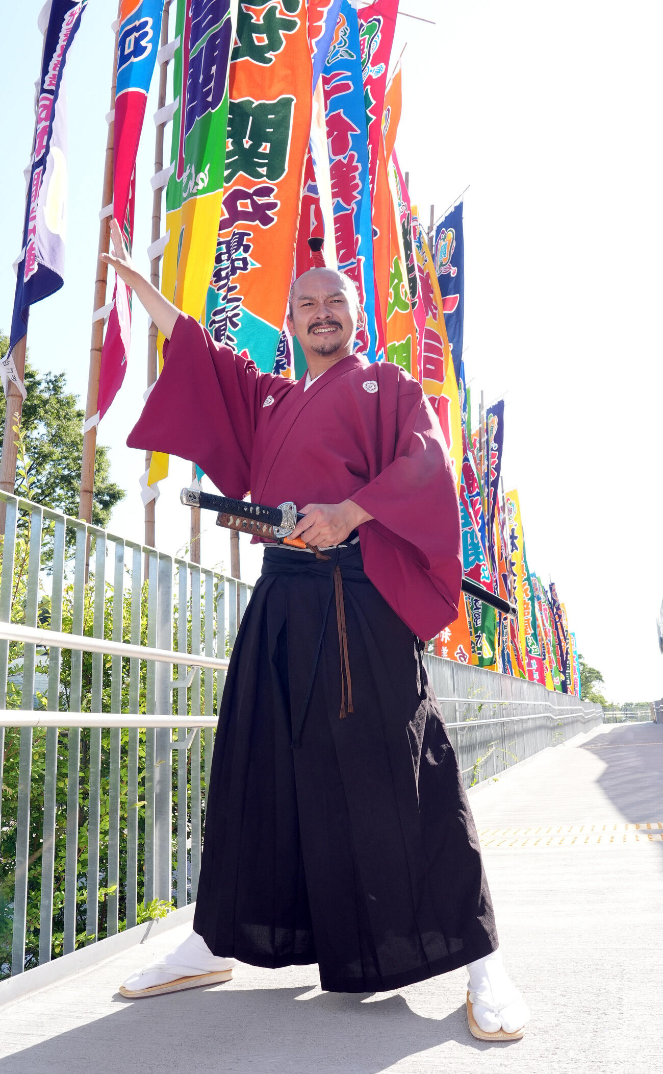 名古屋おもてなし武将隊の織田信長（撮影・森本幸一）