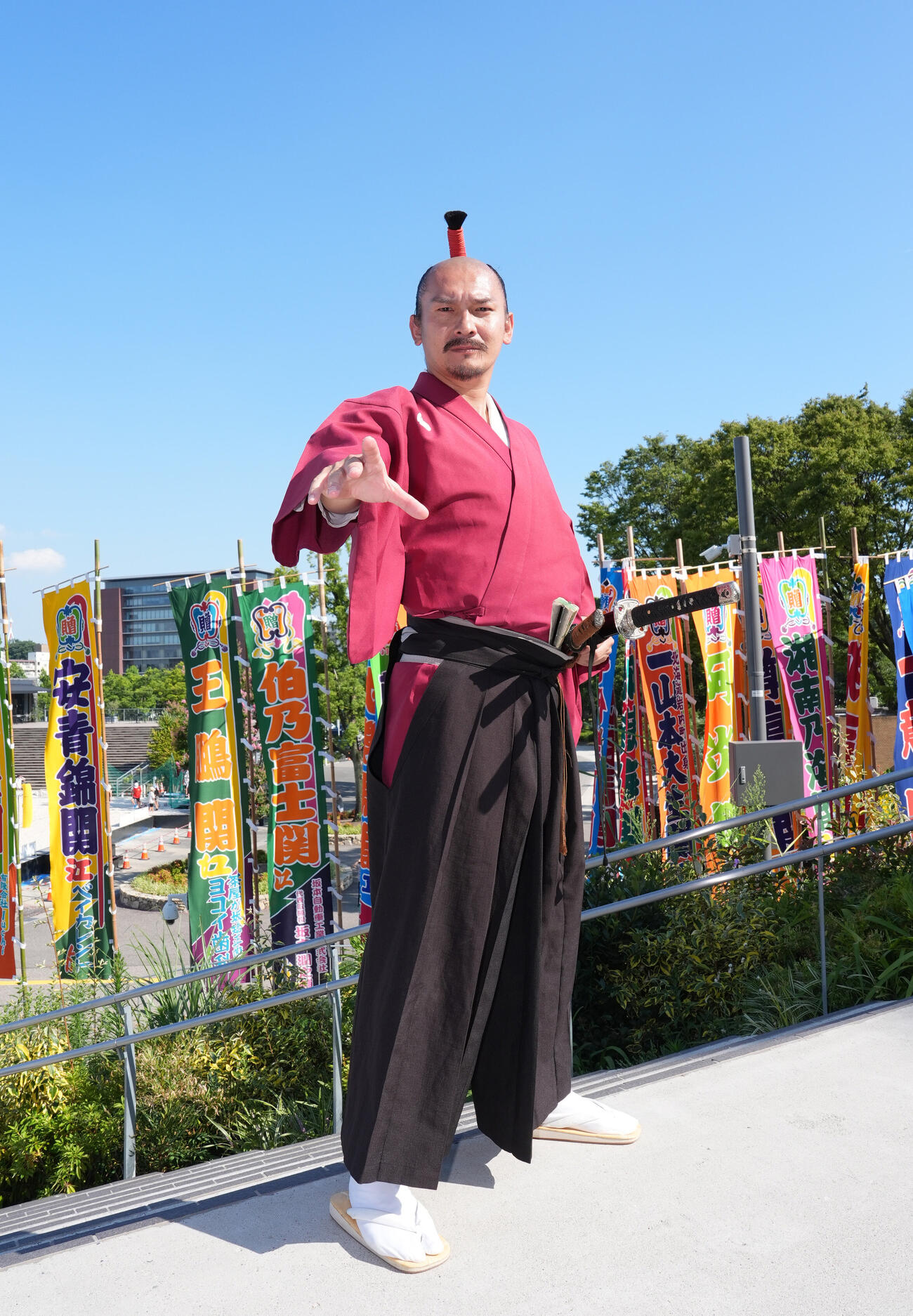 名古屋おもてなし武将隊の織田信長（撮影・森本幸一）