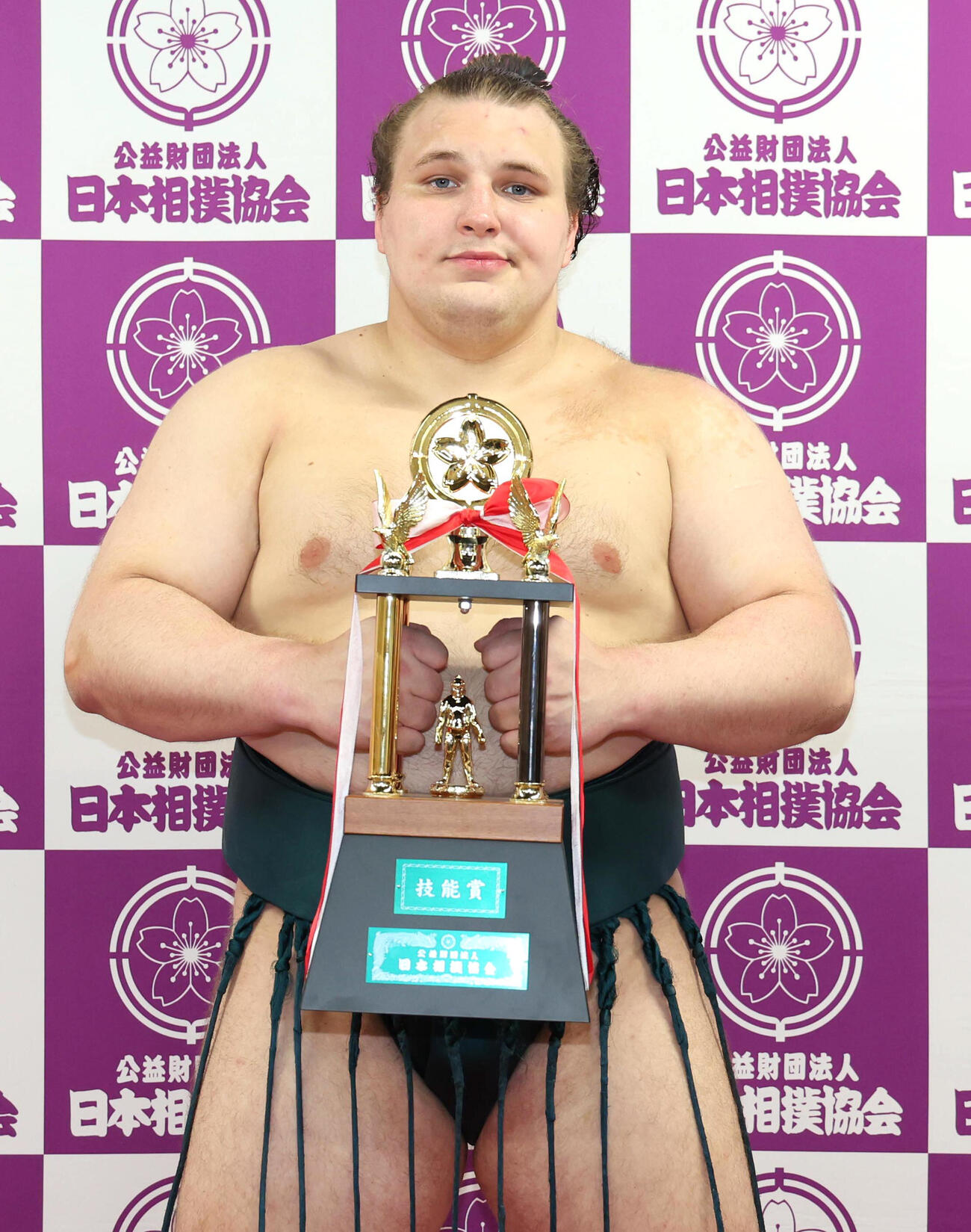 技能賞の安青錦　※※　＝IGアリーナ（代表撮影）＝26日午後6時50分、IGアリーナ（代表撮影）