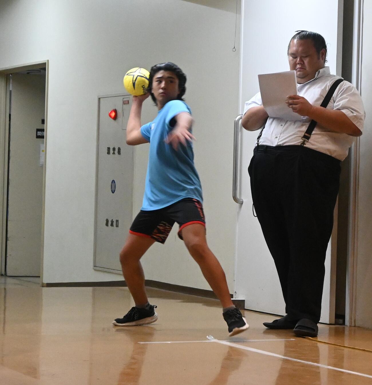 新弟子運動能力検査を受検した新道帝憲