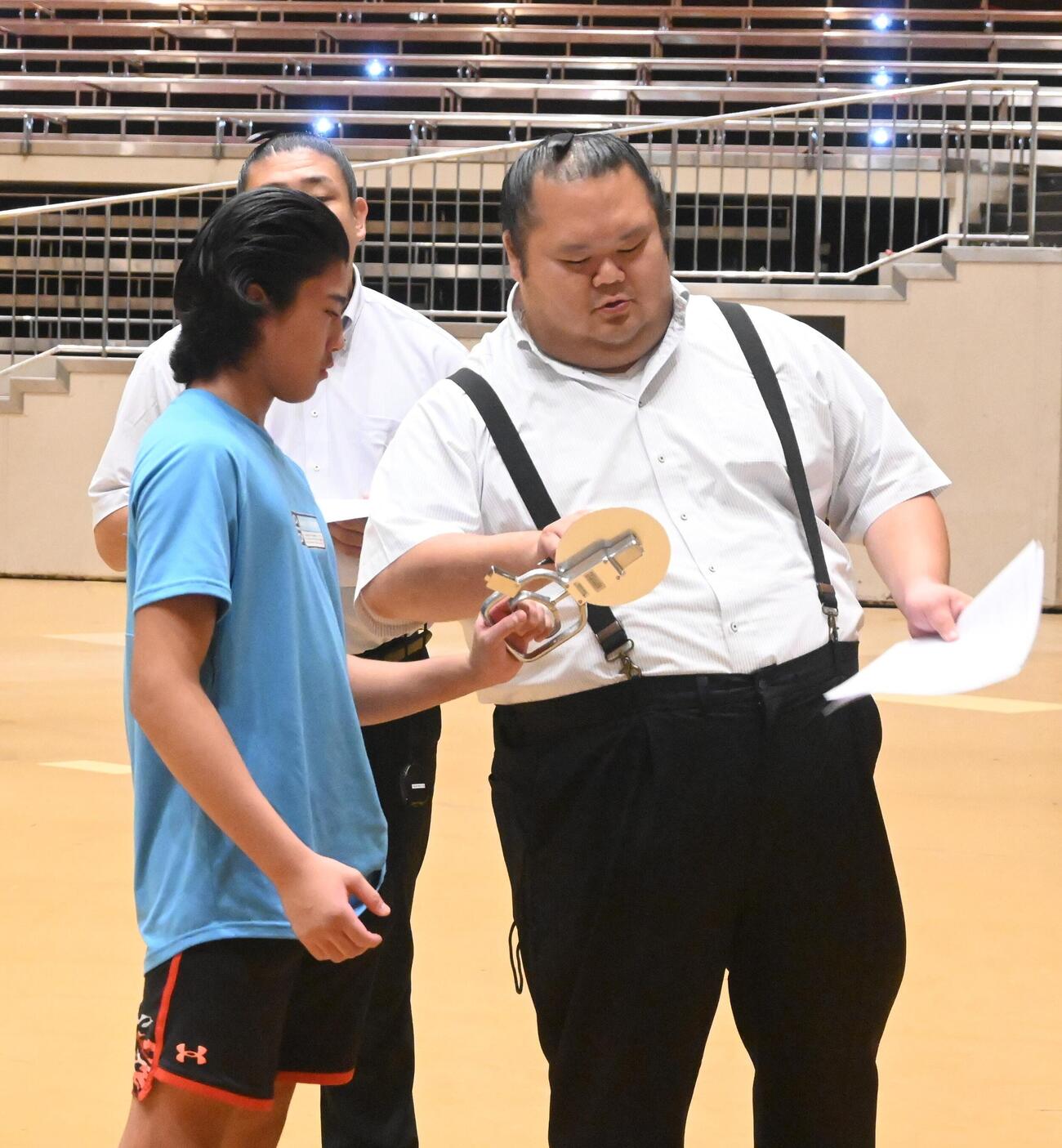 新弟子運動能力検査を受検した新道帝憲