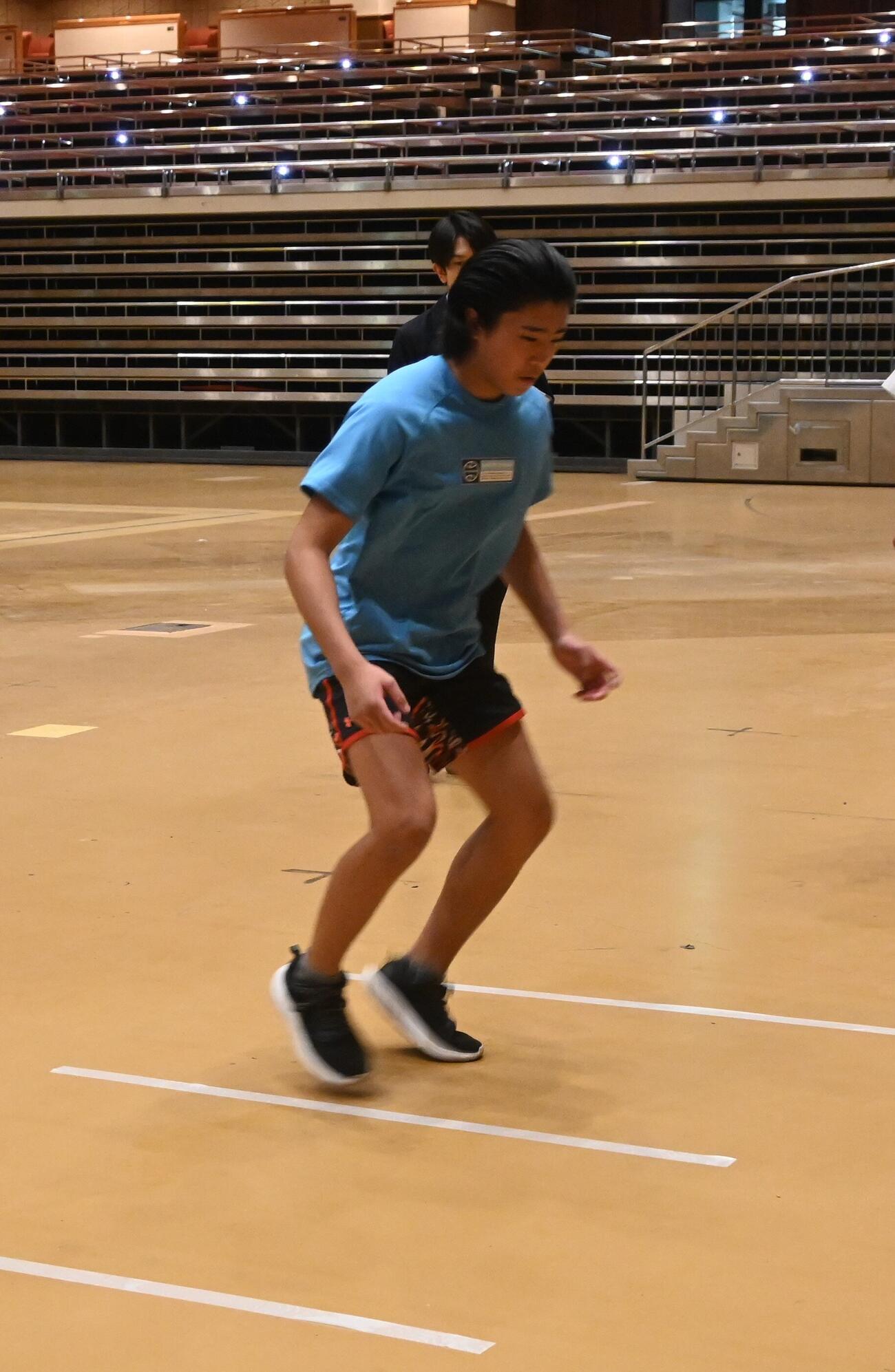新弟子運動能力検査を受検した新道帝憲
