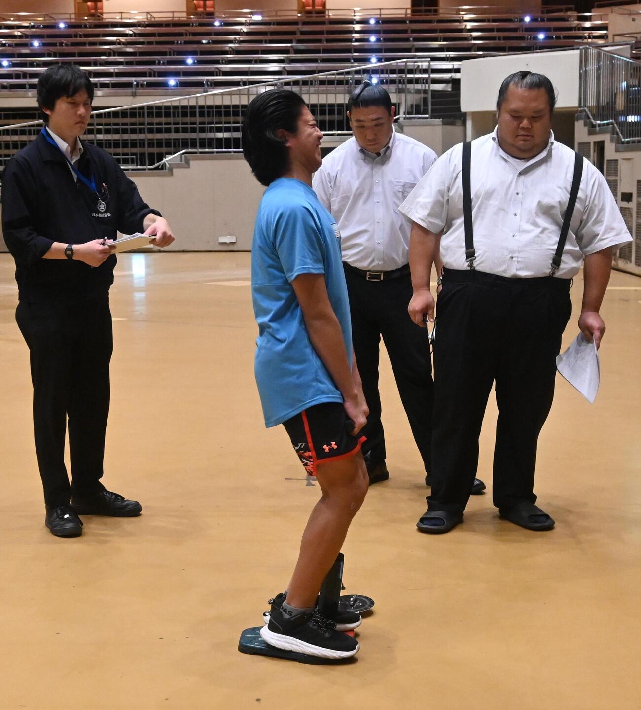 新弟子運動能力検査を受検した新道帝憲