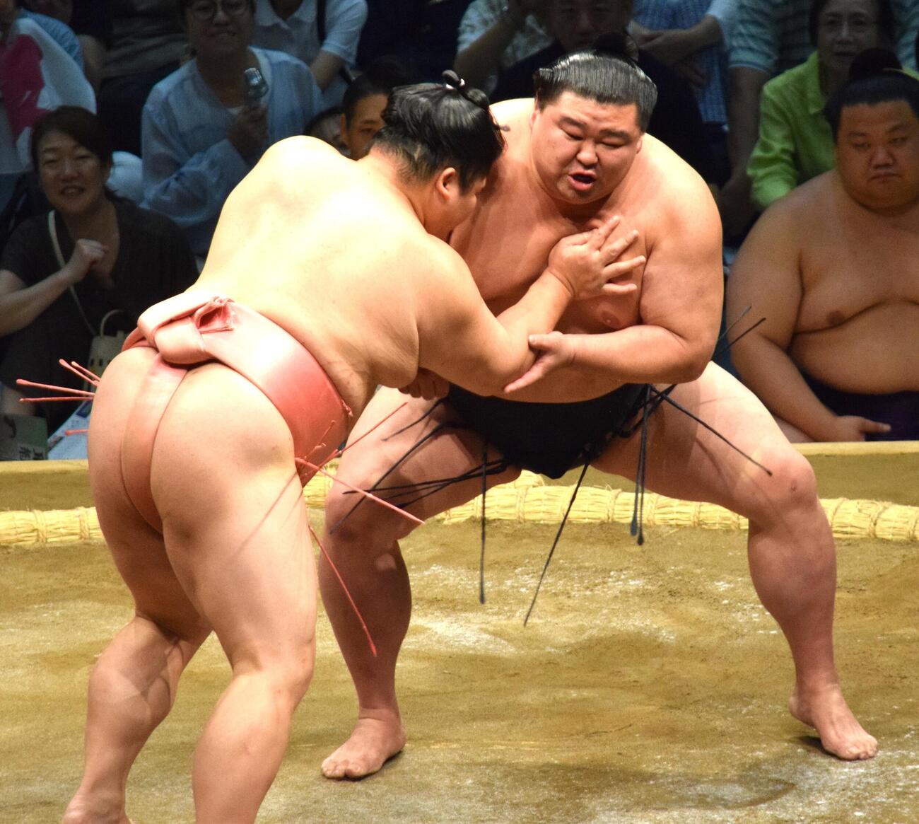 本割で宇良と対戦する正代