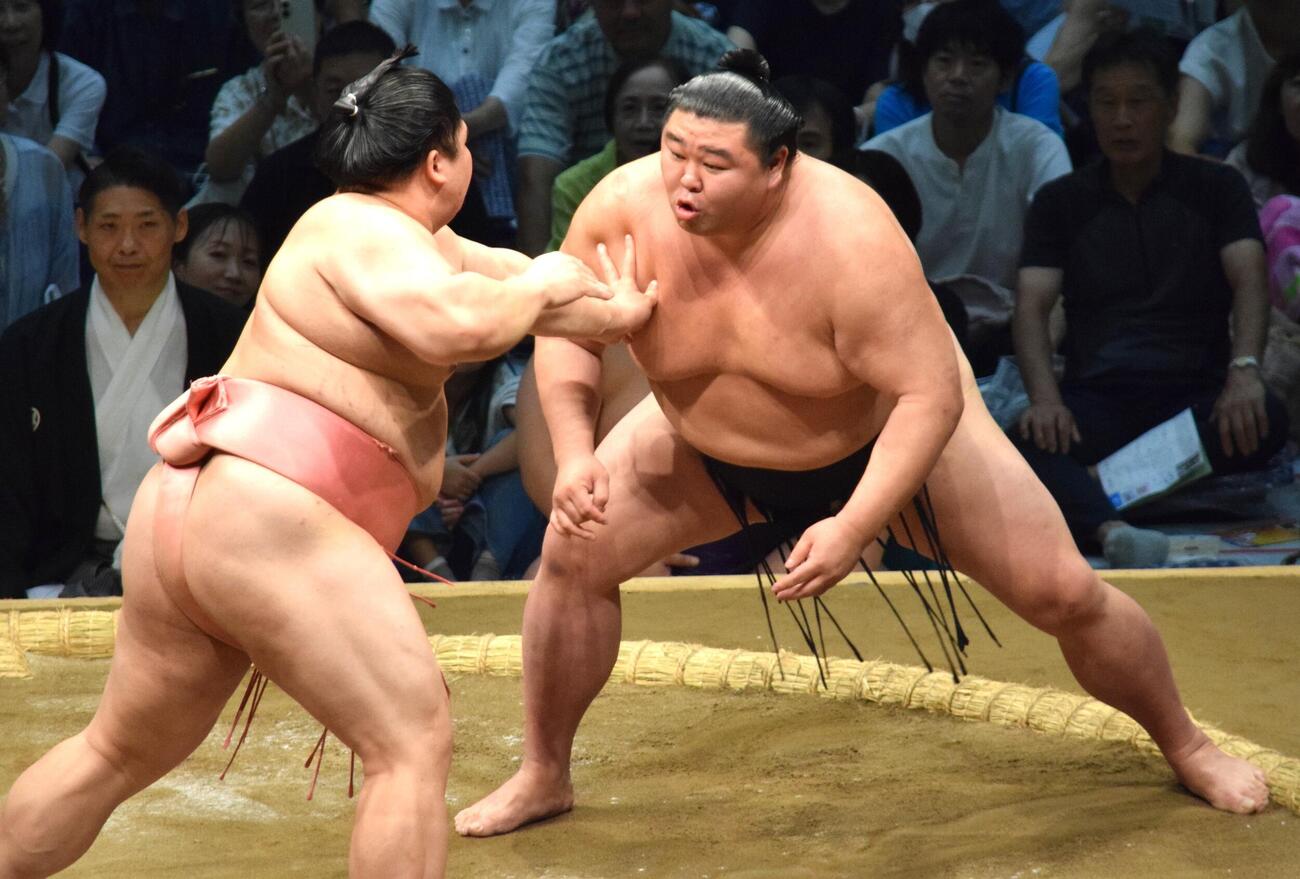本割で宇良と対戦する正代