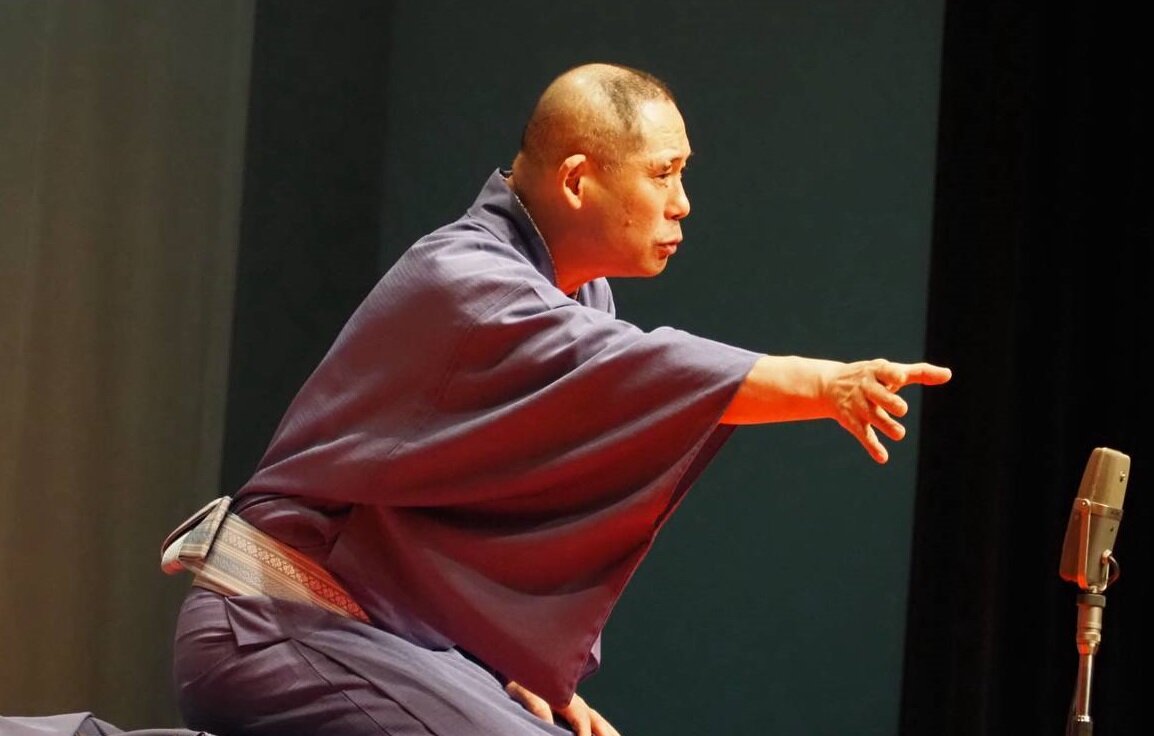 落語大相撲圓雀場所をPRした三遊亭圓雀