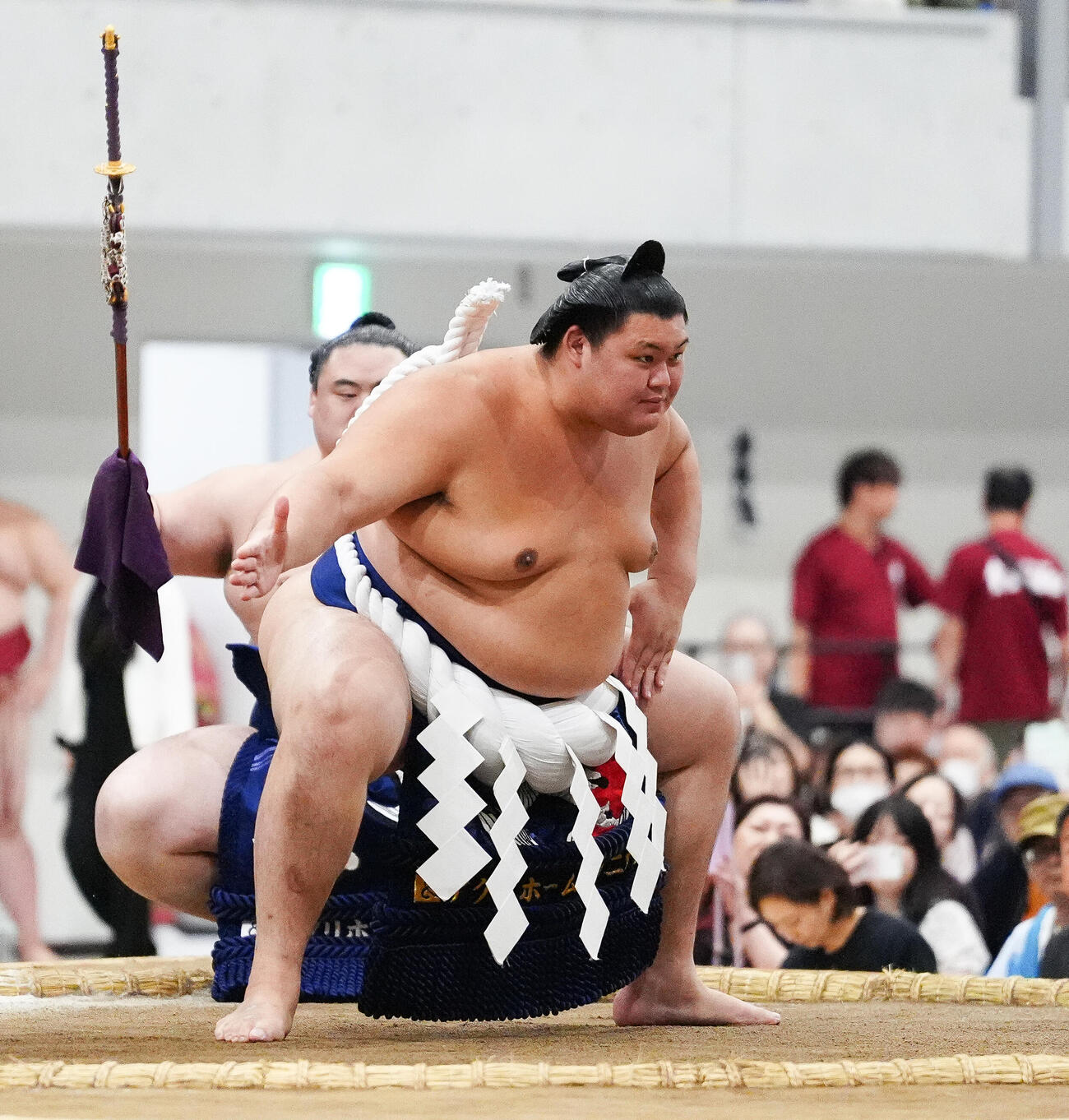 土俵入りする大の里（撮影・鈴木みどり）