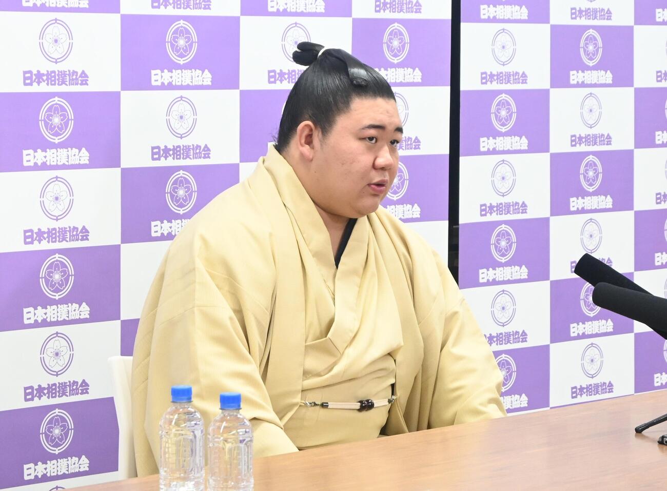 関脇への思いを明かす藤ノ川