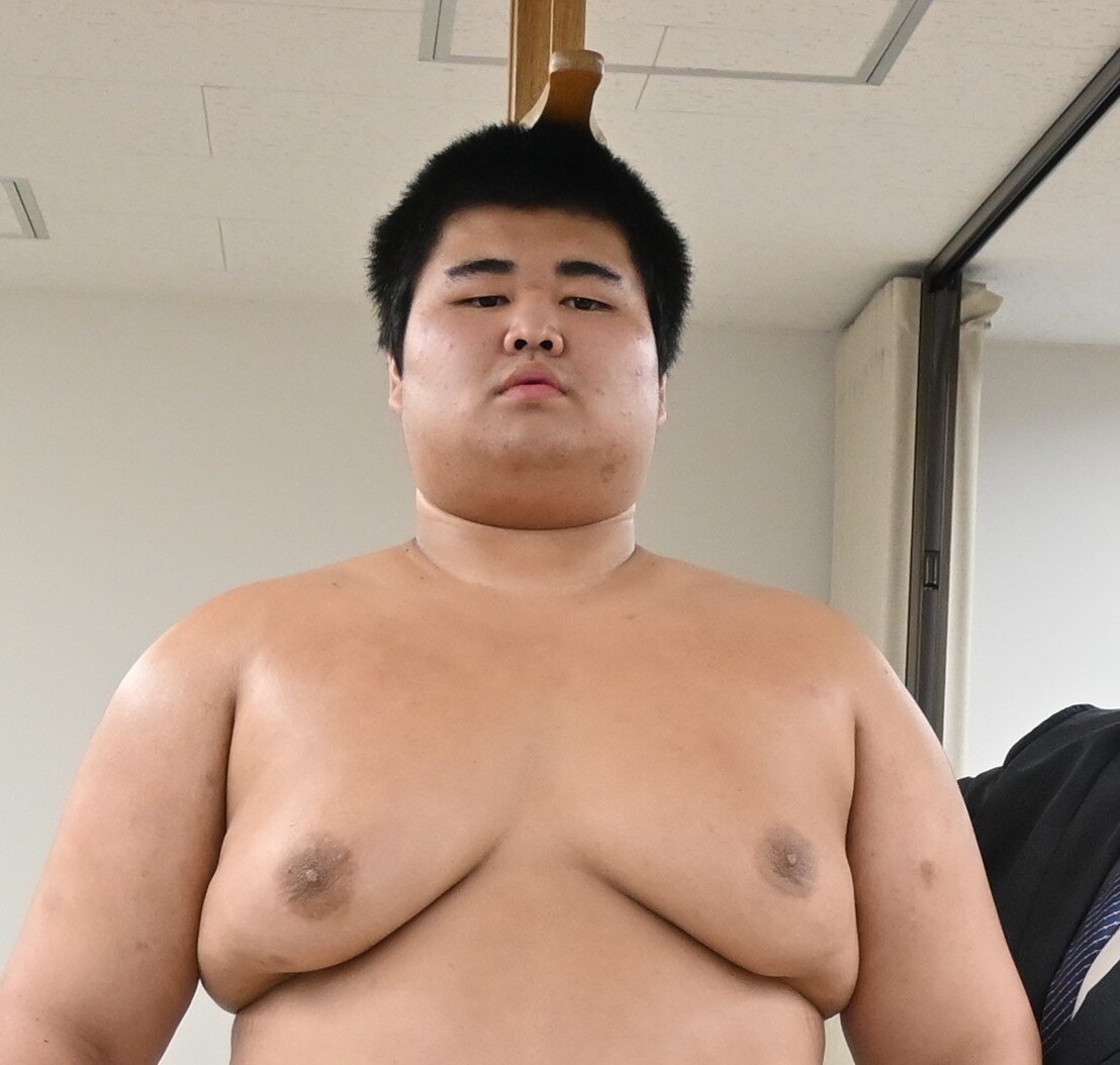 新弟子検査を受検した小林梅太