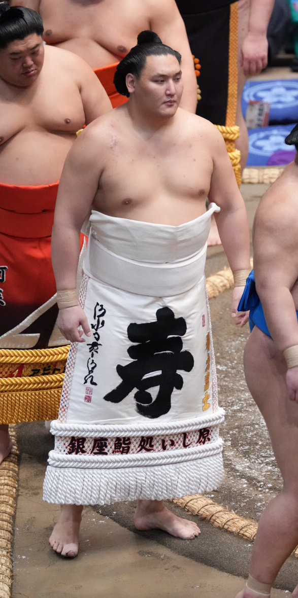 幕内土俵入りに臨む新入幕の寿之富士（2026年9月撮影）
