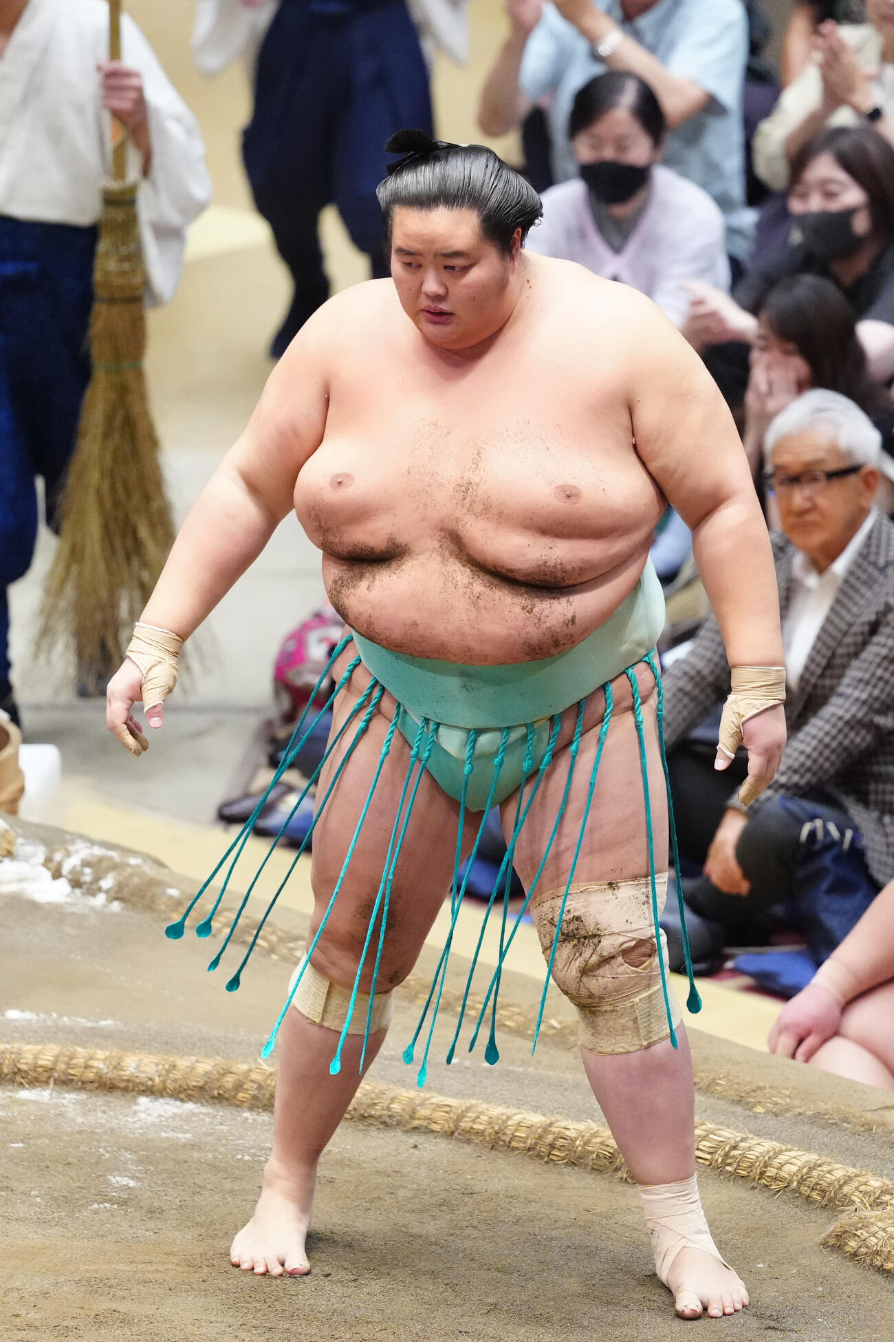 藤ノ川に上手投げで敗れた琴桜（撮影・江口和貴）