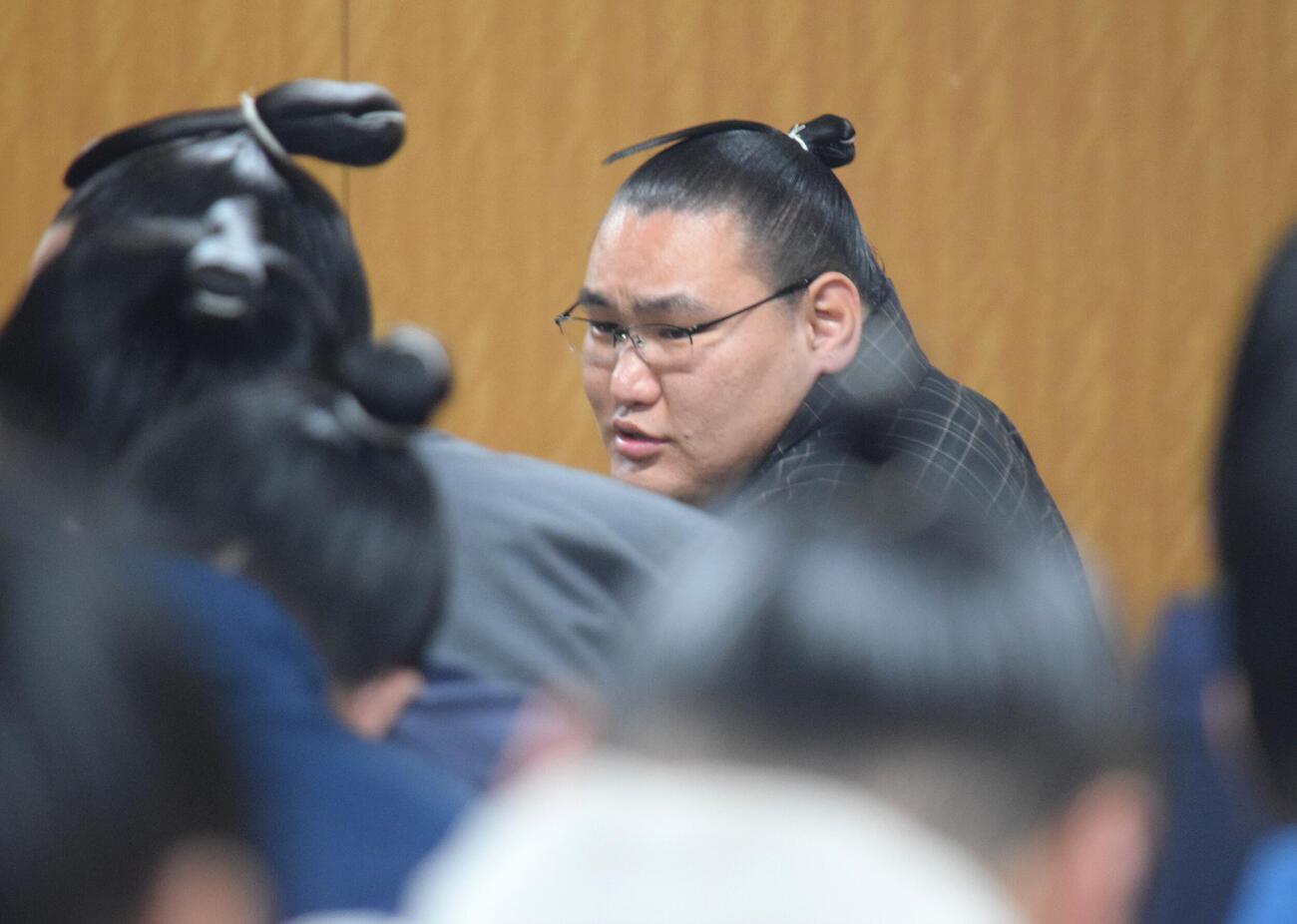 力士会に参加する豊昇龍