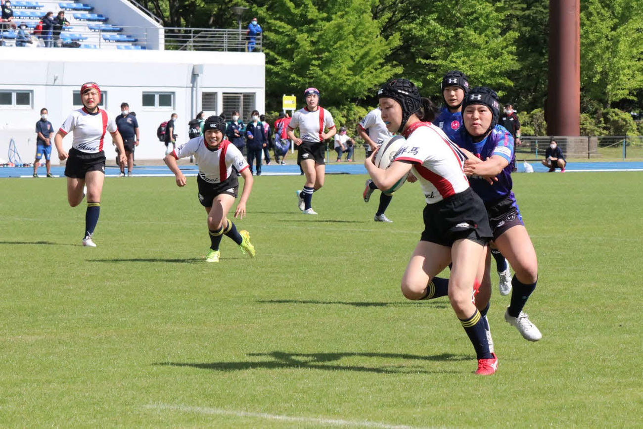U18C戦で縦突破からトライを奪うU18E