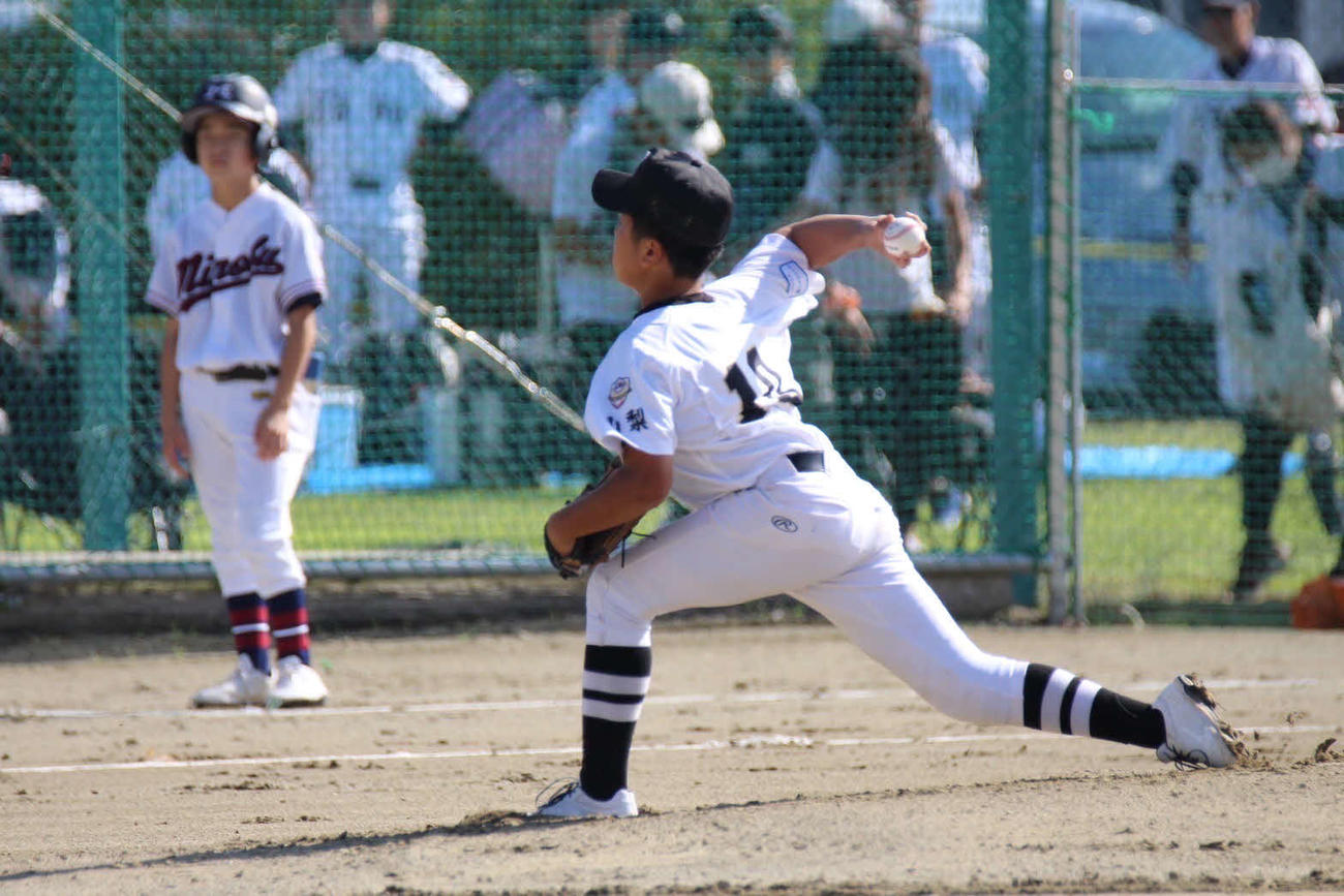 甲府南の石水。敗者復活1回戦では先発した
