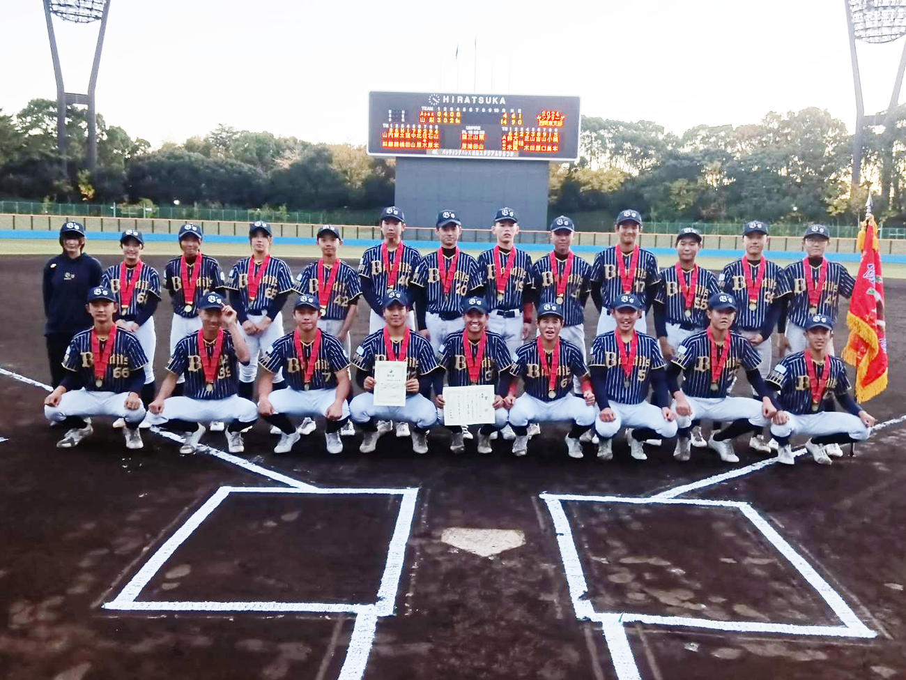優勝した山梨ＢＡＮＤＩＴＳ