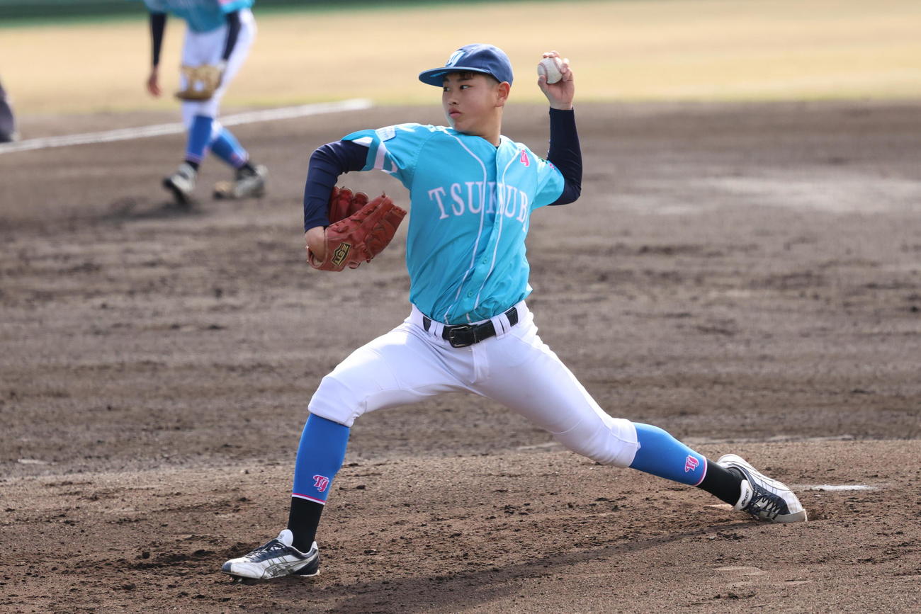 1，2回戦とも先発したつくば・藤井