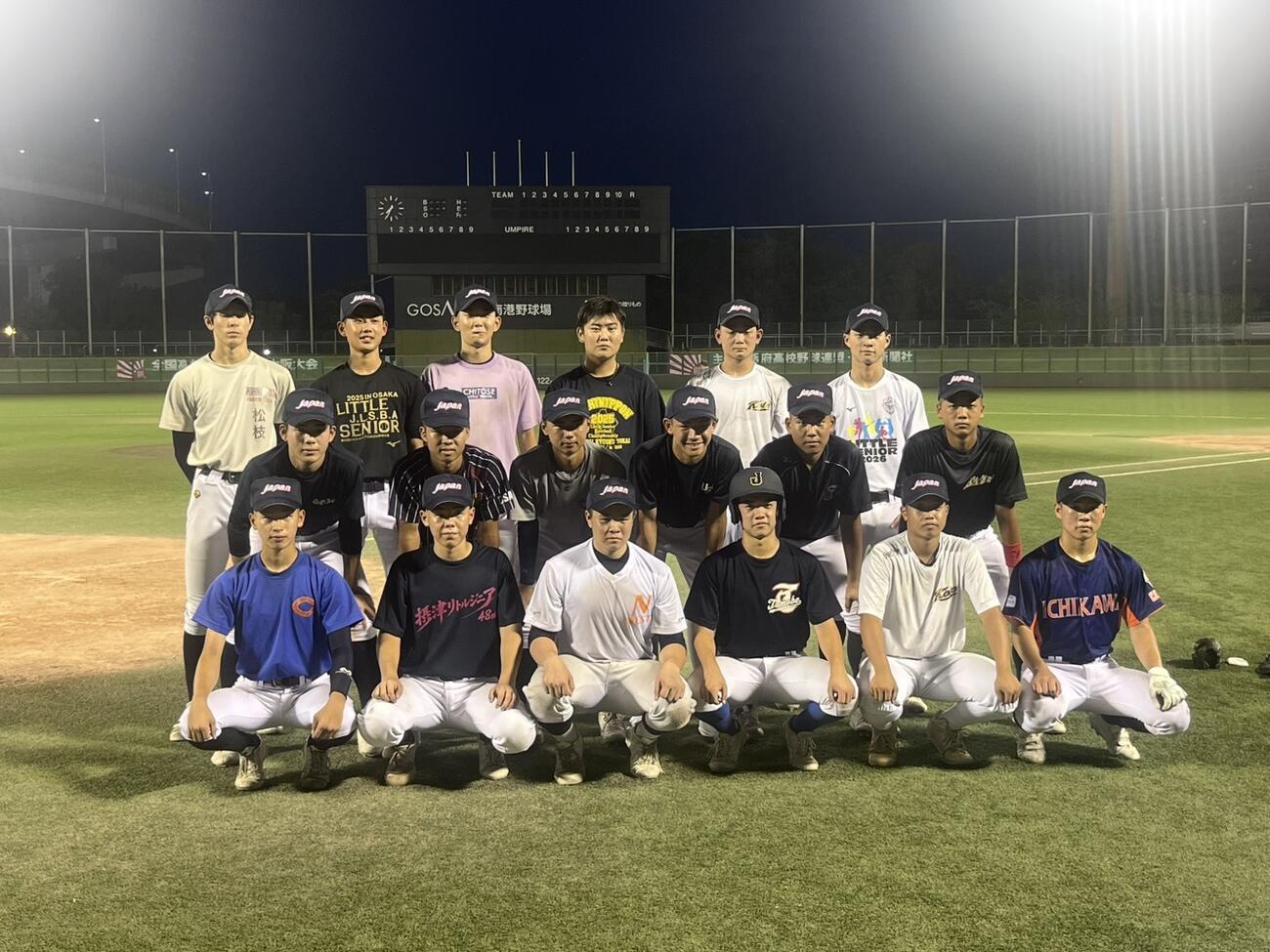 出発前に大阪で1日だけ合同練習をしました