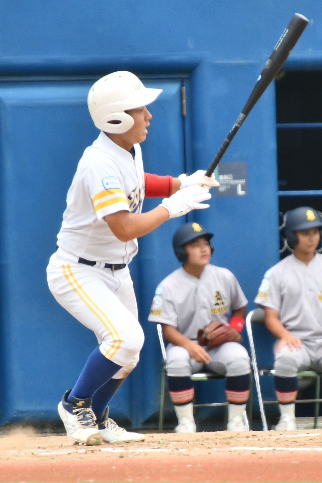準決勝、押田は貴重な犠飛を打ち上げた