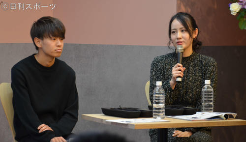 イベントに出演した神野大地（左）とNGT48の西村菜那子