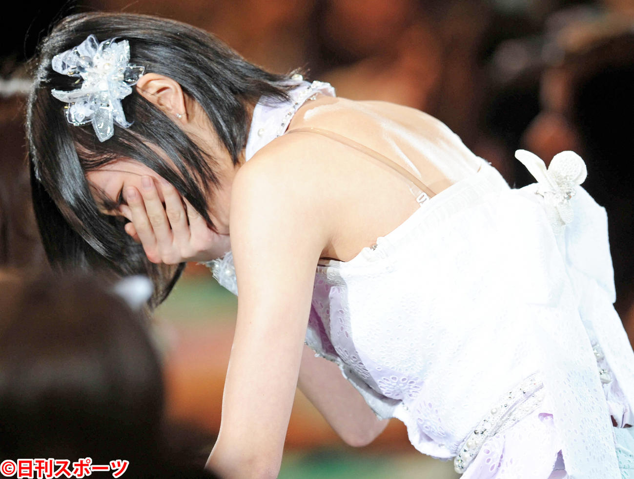 第4回AKB48選抜総選挙開票イベント　号泣する松井珠理奈は9位（2012年6月6日撮影）