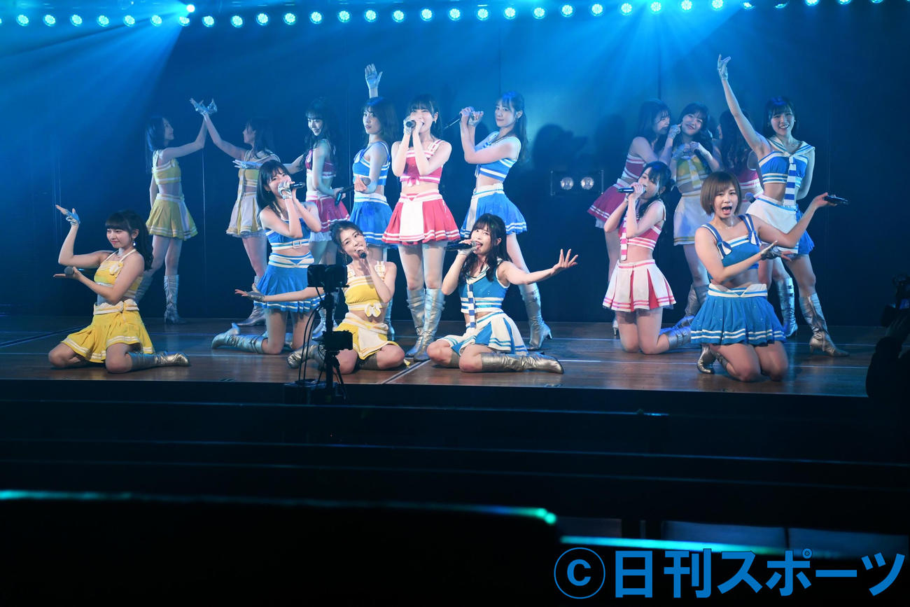 無観客での配信公演を行ったAKB48チームB（撮影・大友陽平）